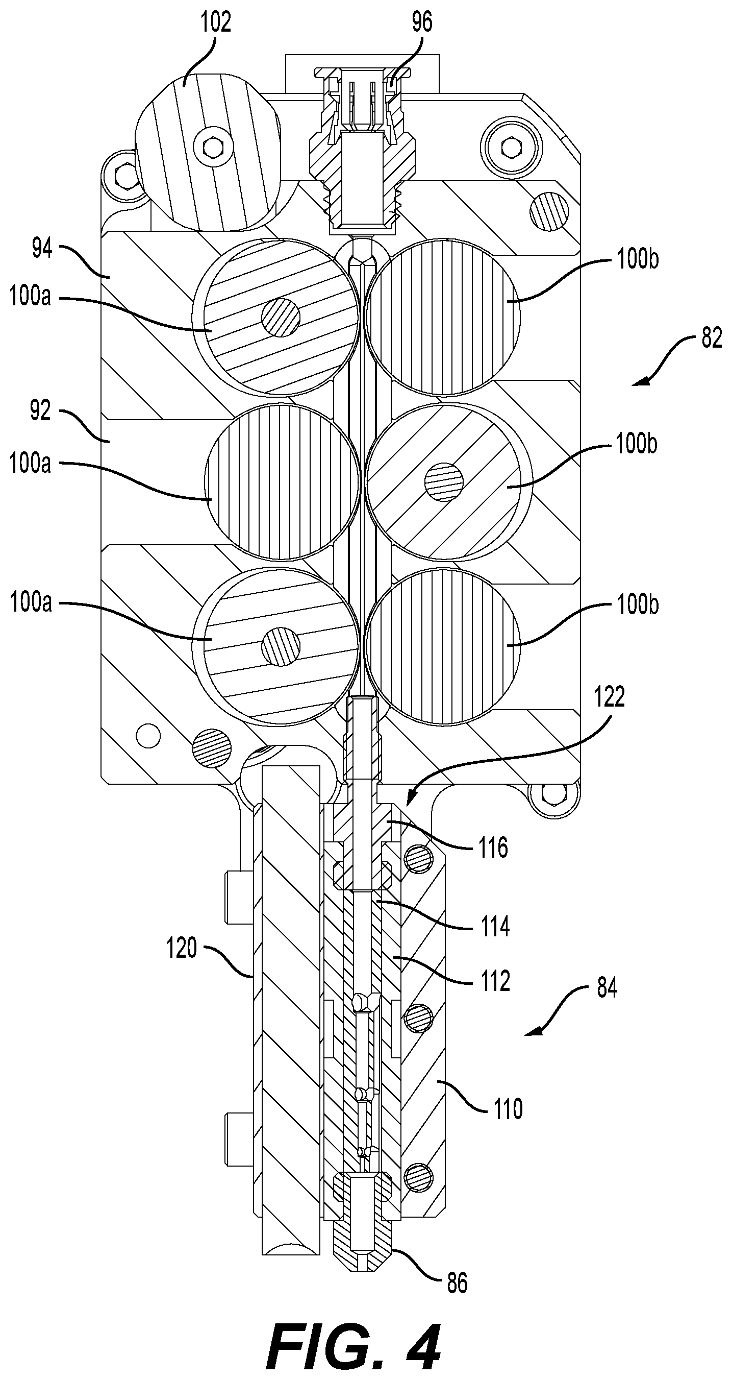Patent US12403653 Figure 4 – Extruder head assembly for additive manufacturing machines