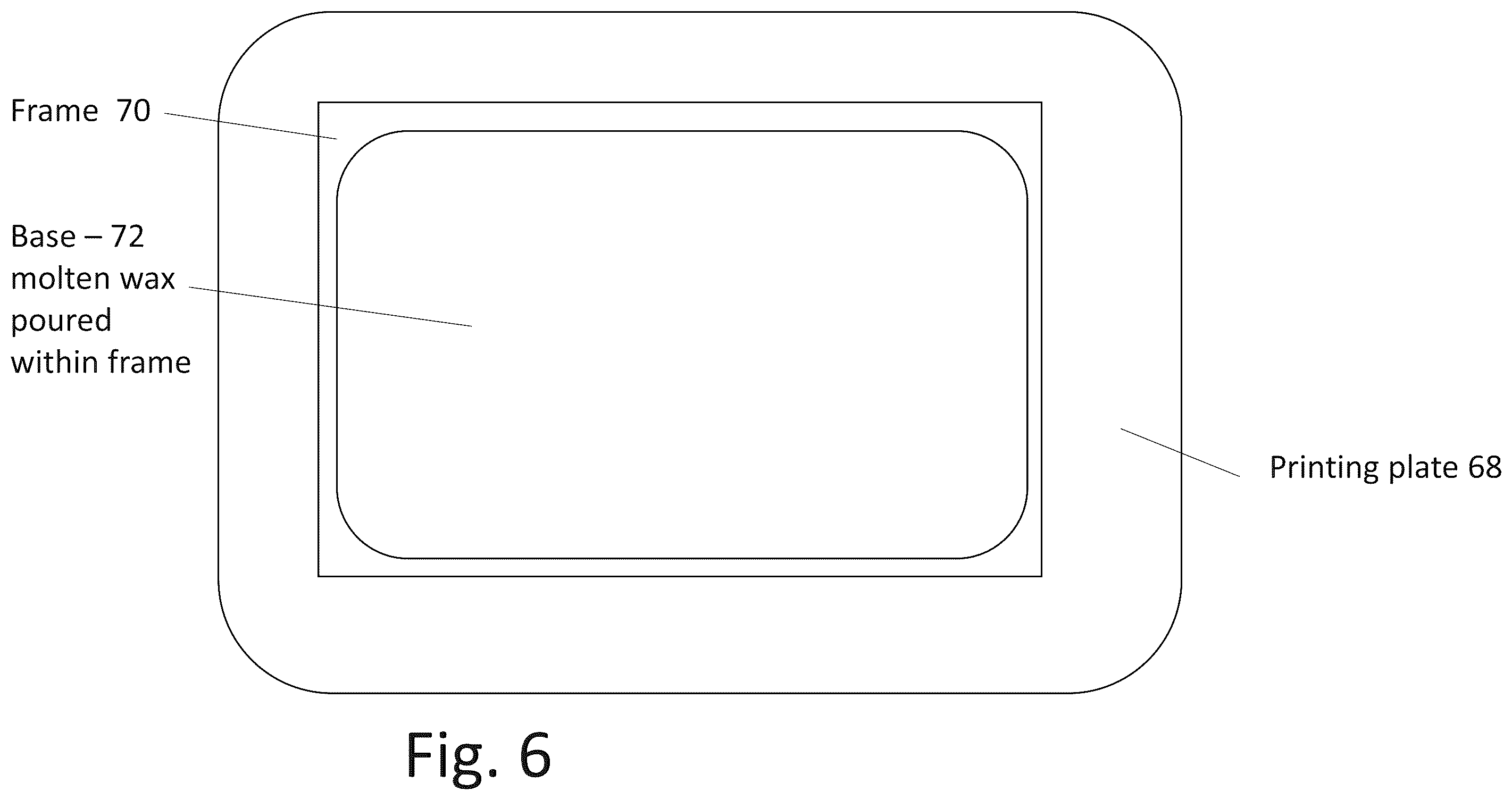 Patent US12403655 Figure 6 – Wax base for an object in additive manufacturing