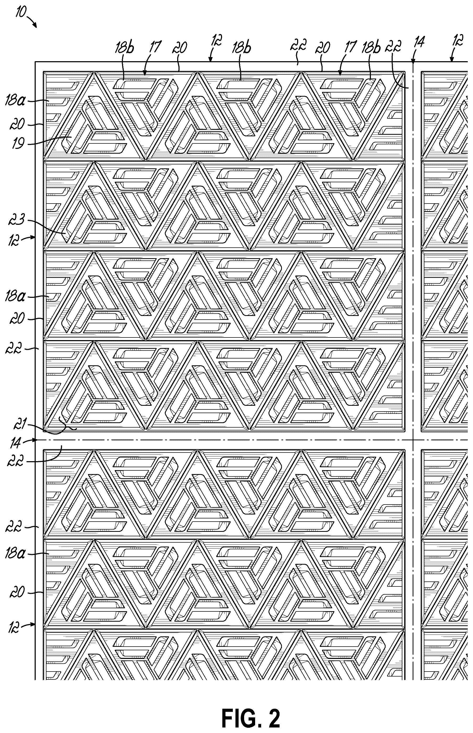 Patent US12403664 Figure 2 – Production of floor mats