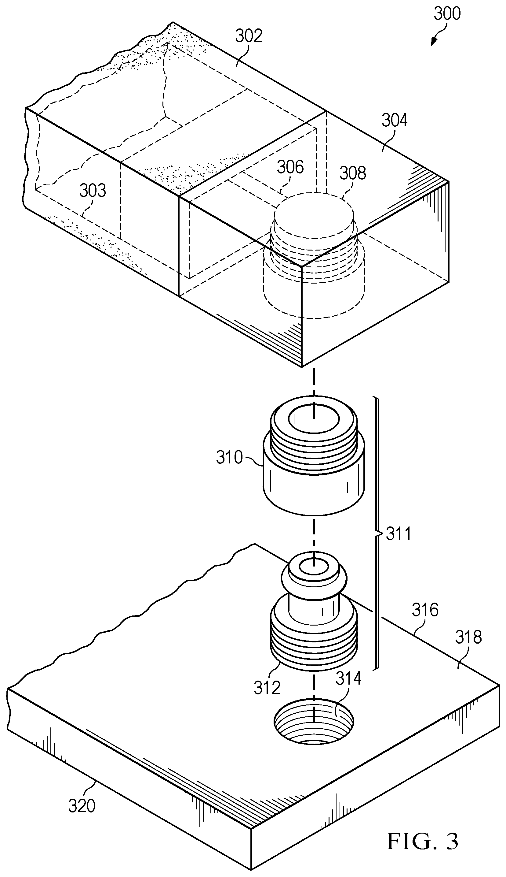 Patent US12403665 Figure 3 – Reusable composite curing system