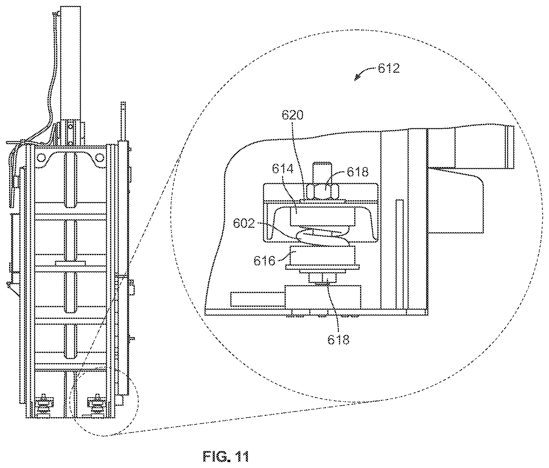 Patent US12403668 Figure 9 – Vertical refuse baler