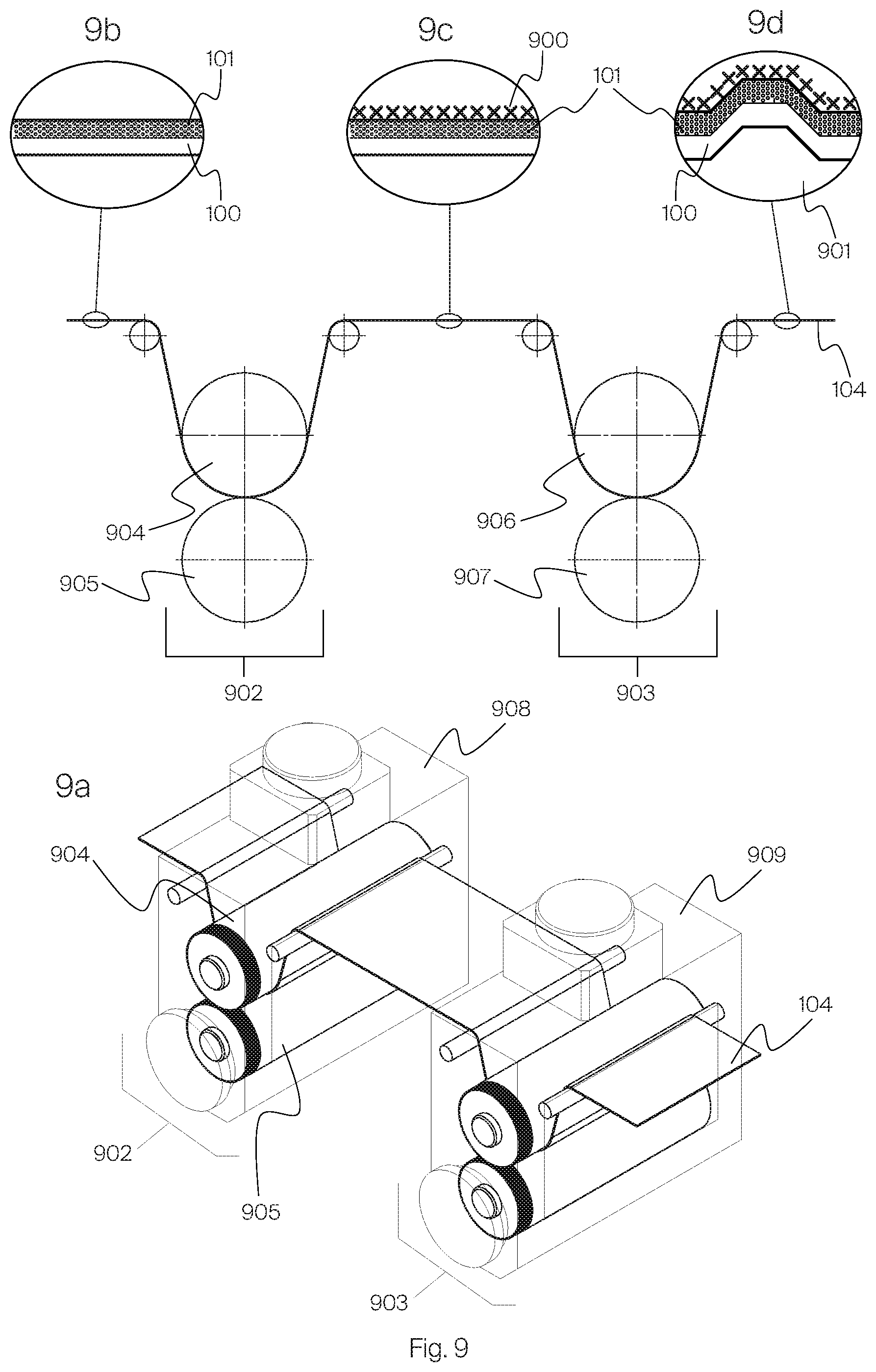 Patent US12403669 Figure 9 – Method and tool for embossing of barrier paper