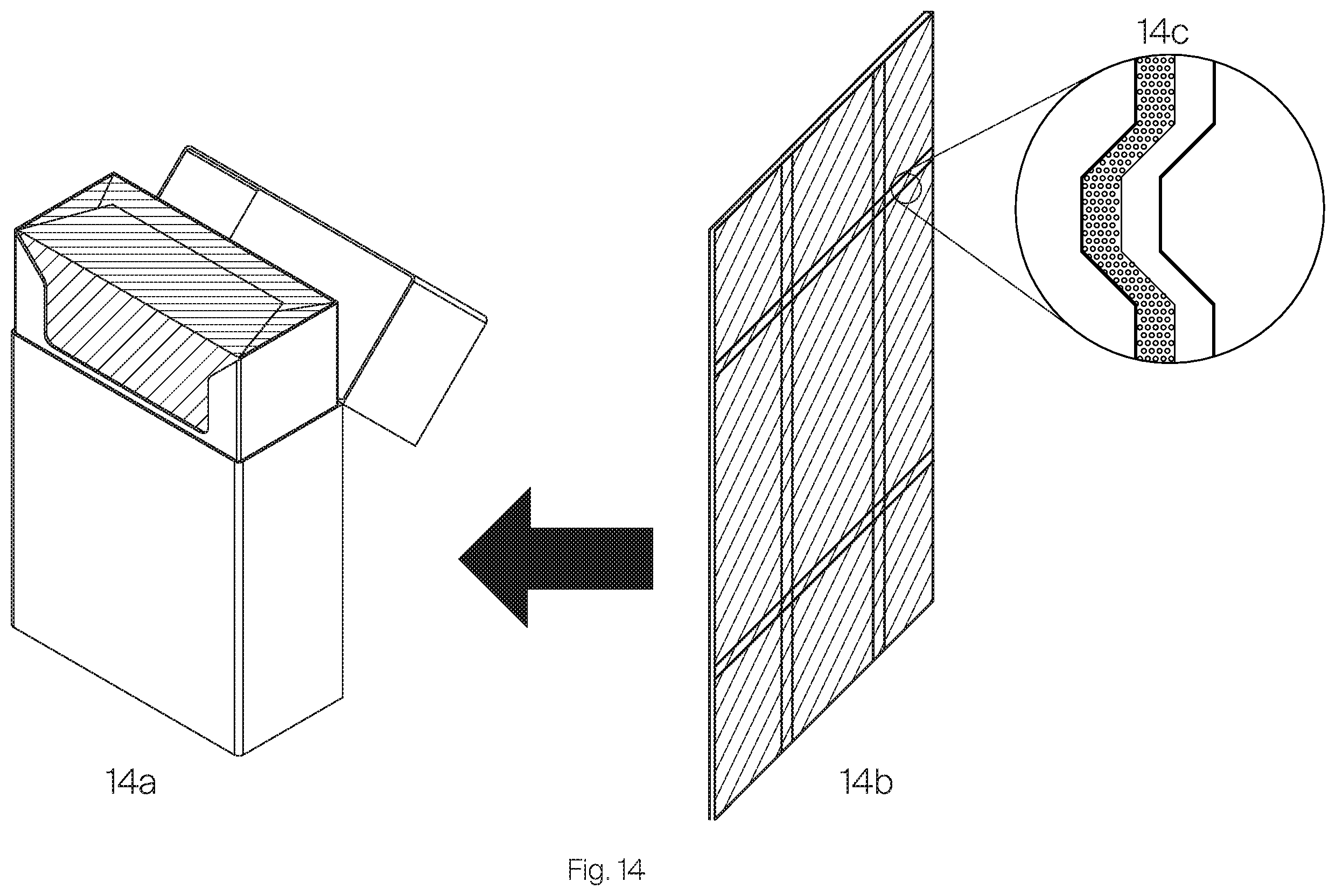Patent US12403669 Figure 14 – Method and tool for embossing of barrier paper