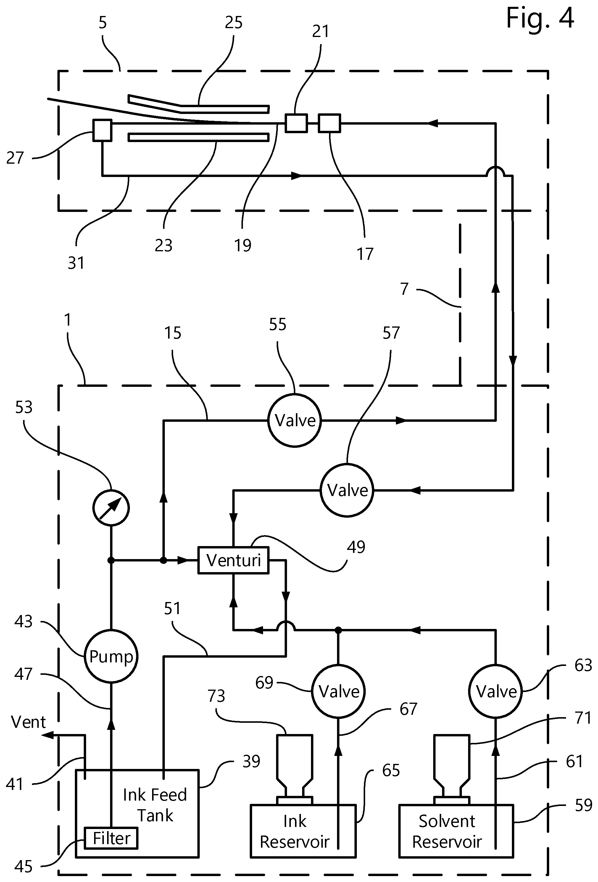 Patent US12403690 Figure 2 – Fault diagnosis in a continuous ink jet printer