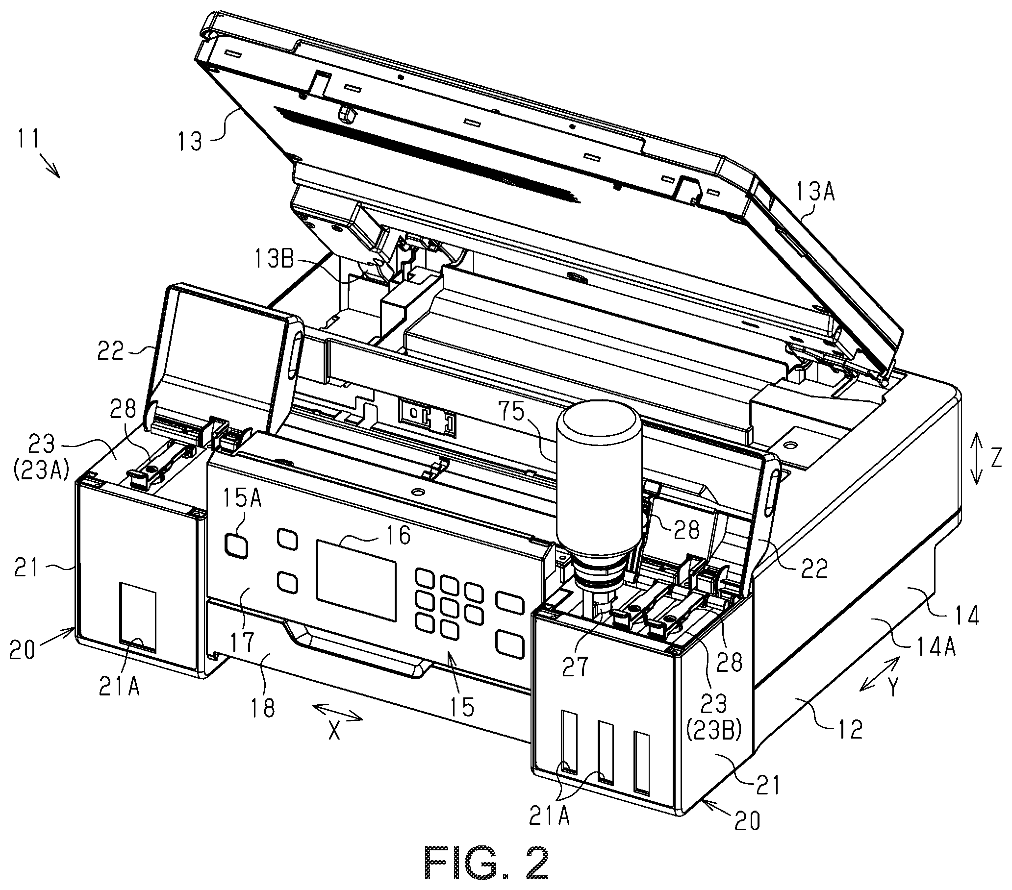 Patent US12403699 Figure 2 – Liquid ejection apparatus