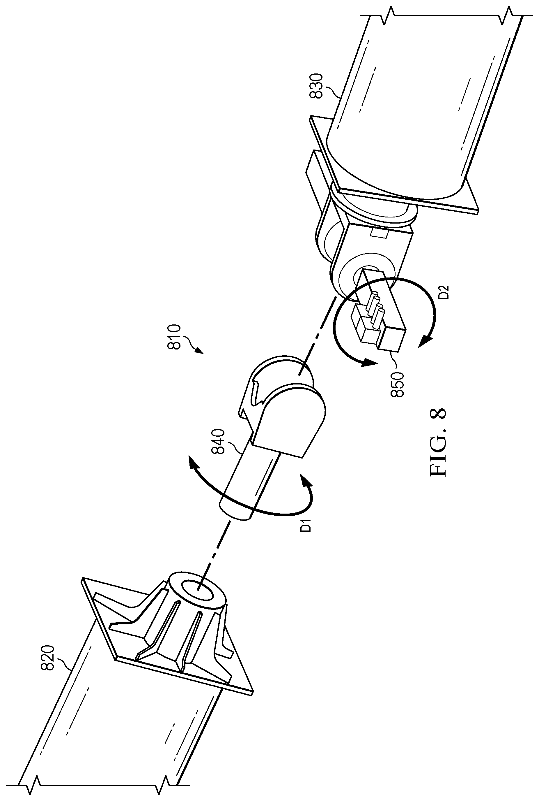 Patent US12403706 Figure 8 – Robotics for inkjet printing vehicle livery