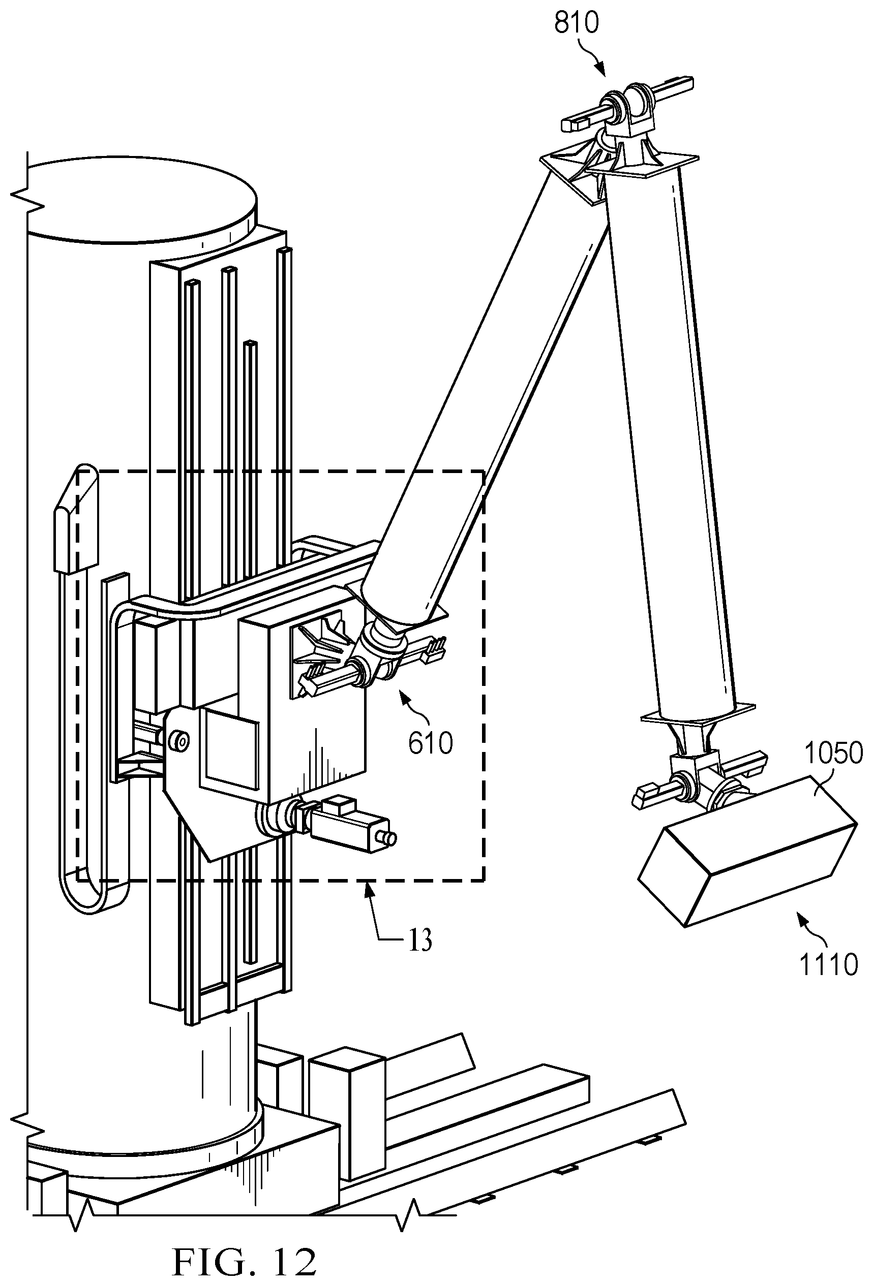 Patent US12403706 Figure 12 – Robotics for inkjet printing vehicle livery