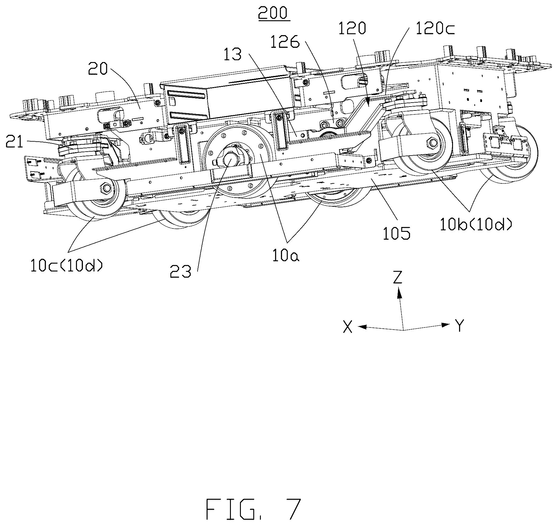 Patent US12403723 Figure 7 – Driving assembly and transfer device