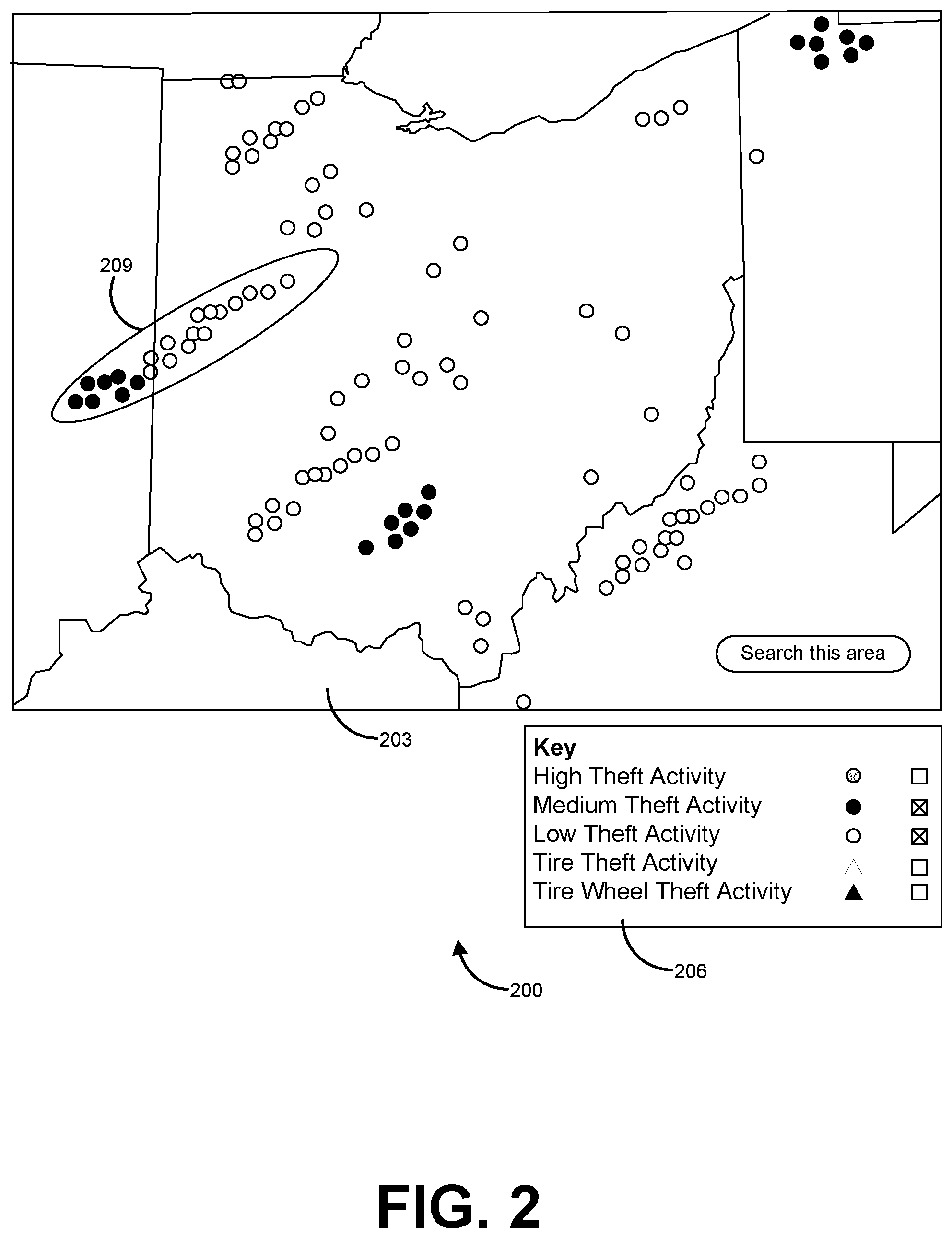 Patent US12403730 Figure 3 – Detecting tire or wheel theft activity