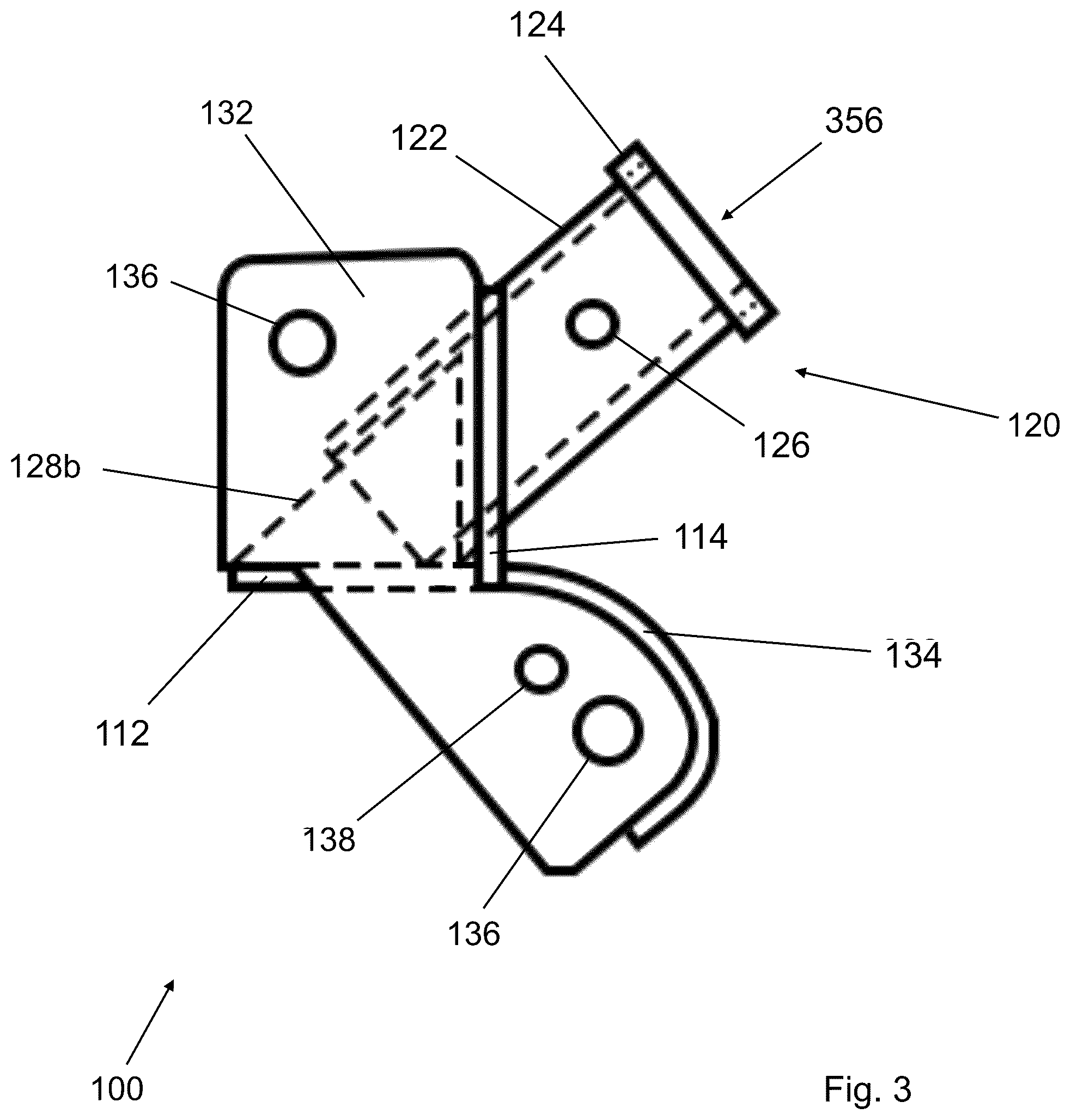 Patent US12403735 Figure 3 – Vehicular utility mount system