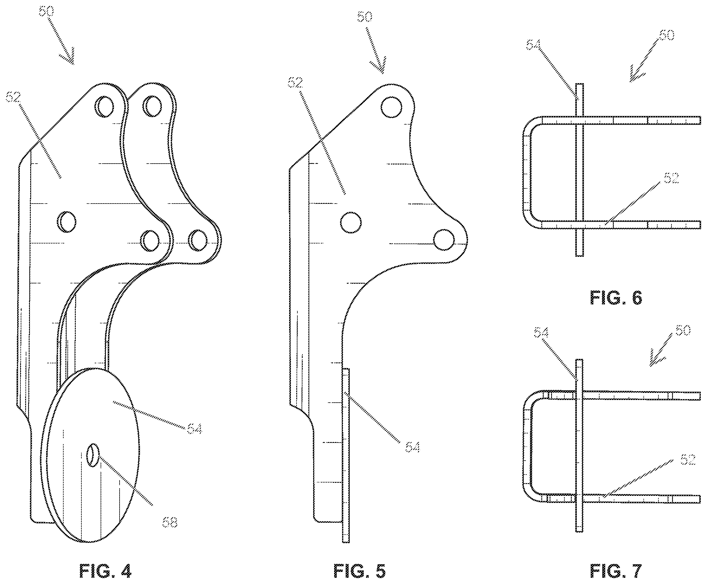 Patent US12403737 Figure 4 – Lift axle suspension systems with lift paddle