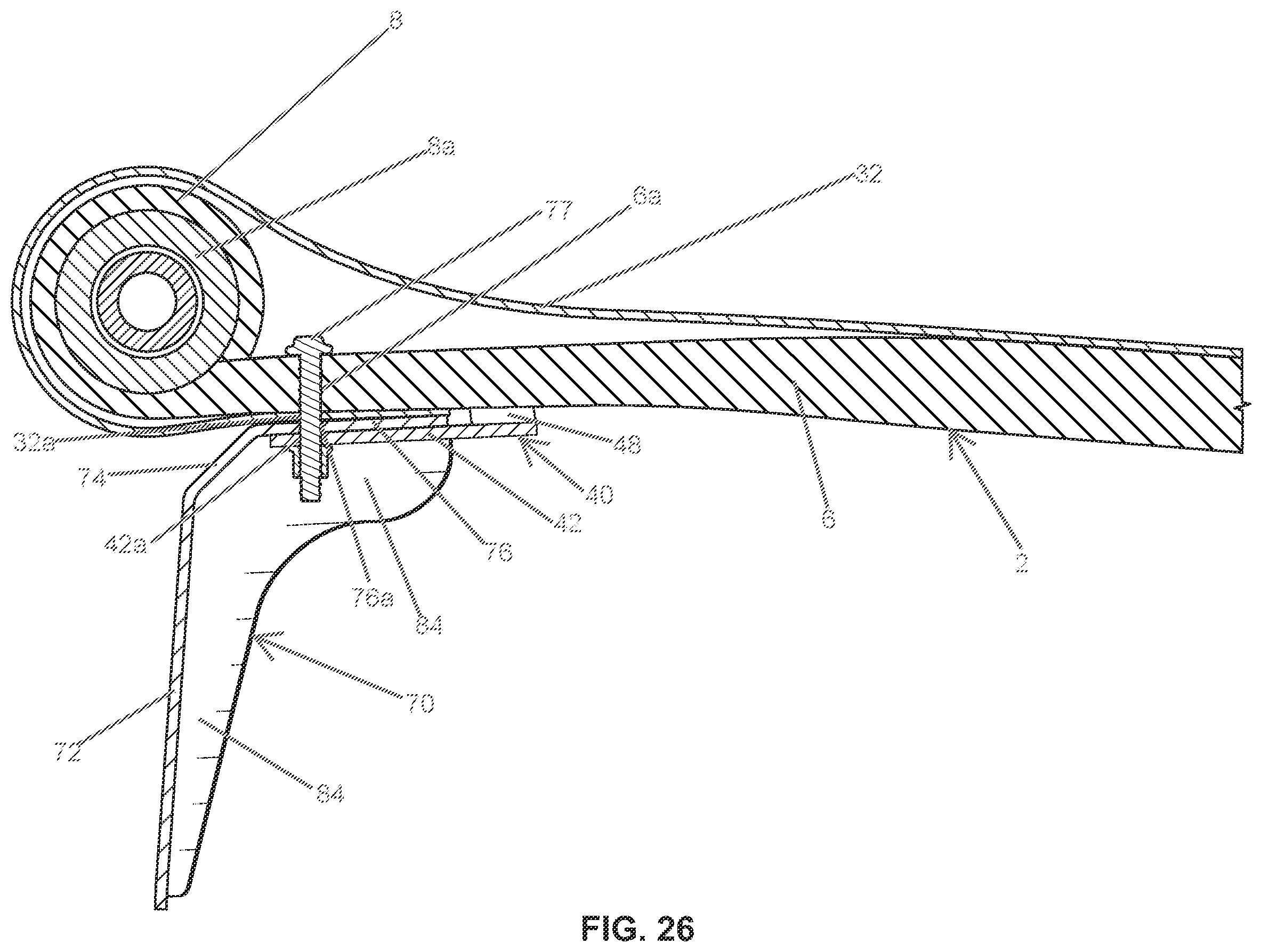 Patent US12403737 Figure 11 – Lift axle suspension systems with lift paddle