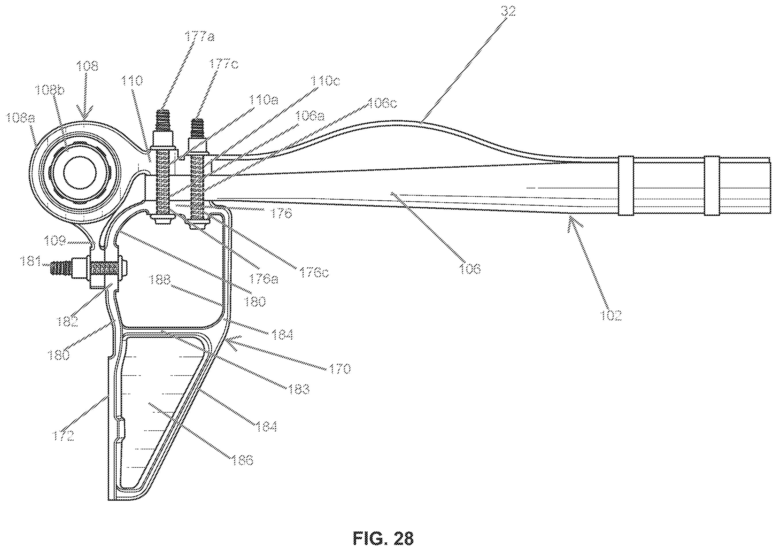 Patent US12403737 Figure 13 – Lift axle suspension systems with lift paddle