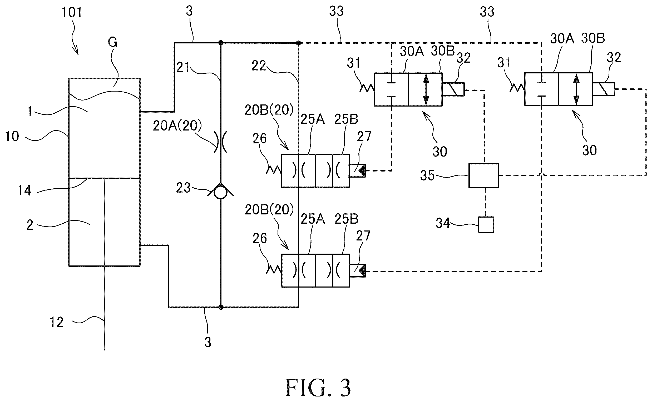 Patent US12403738 Figure 3 – Fluid pressure shock absorber