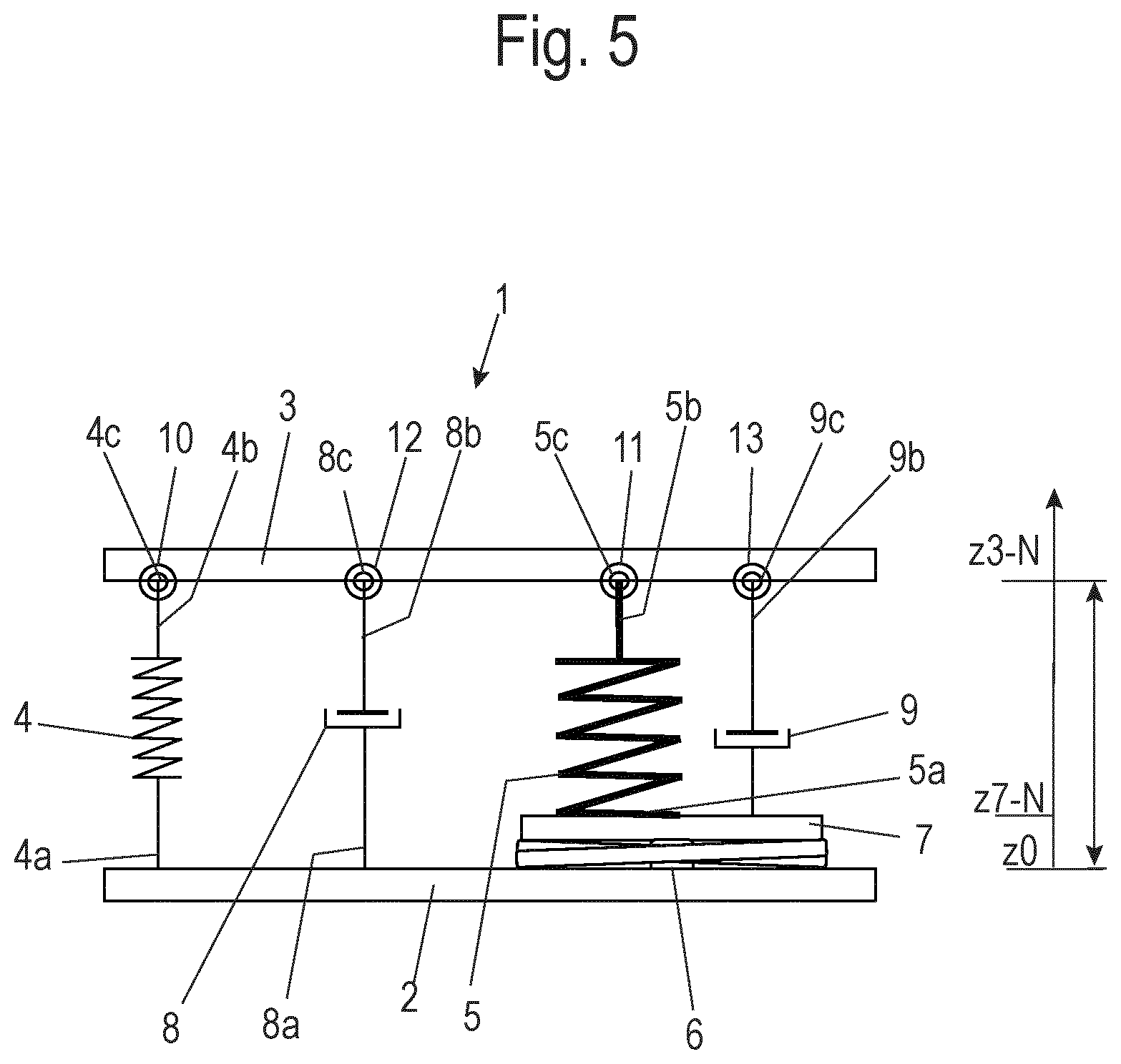 Patent US12403743 Figure 5 – Suspension arrangement and method for controlling suspension arrangements