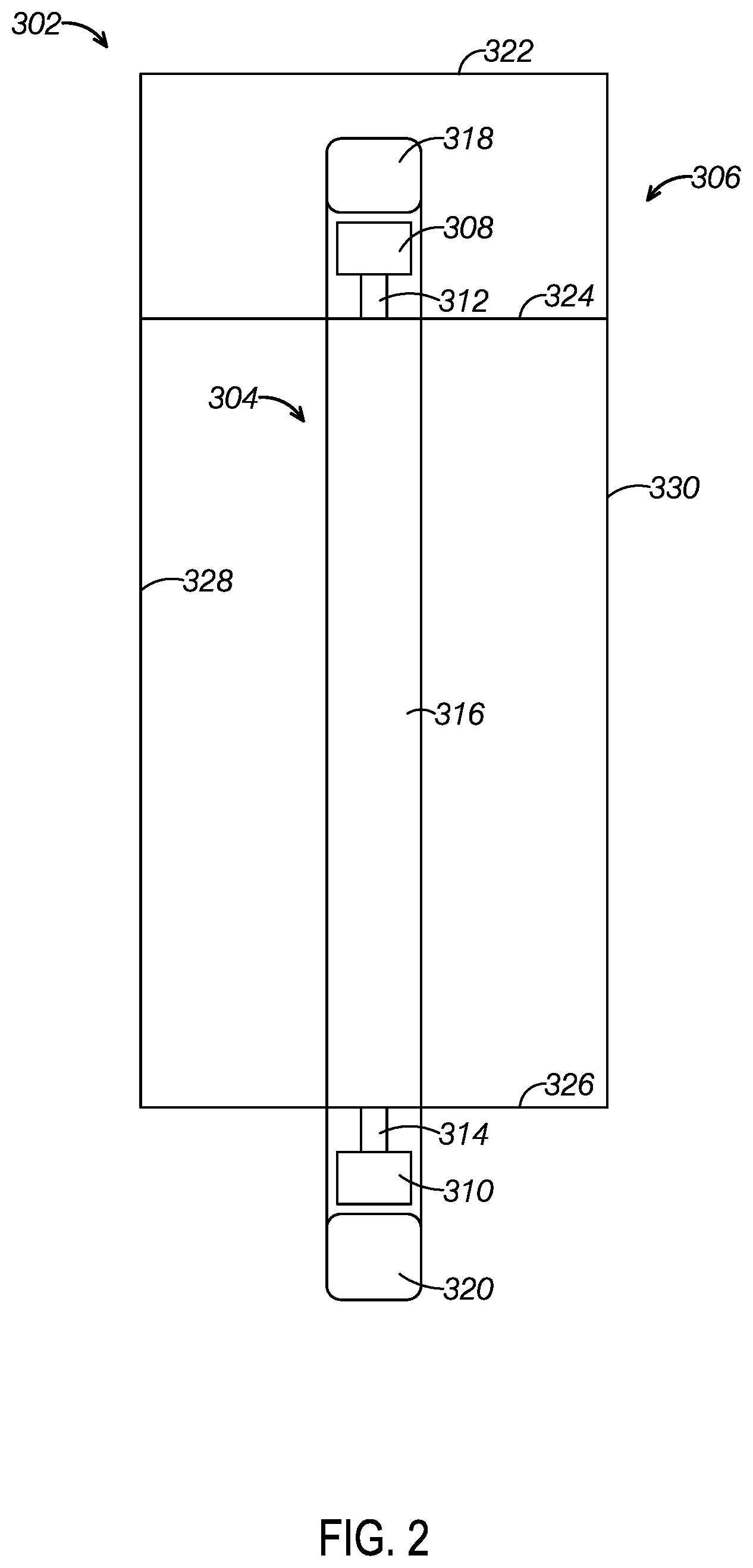 Patent US12403744 Figure 2 – Tiltable chassis for a three-wheeled vehicle