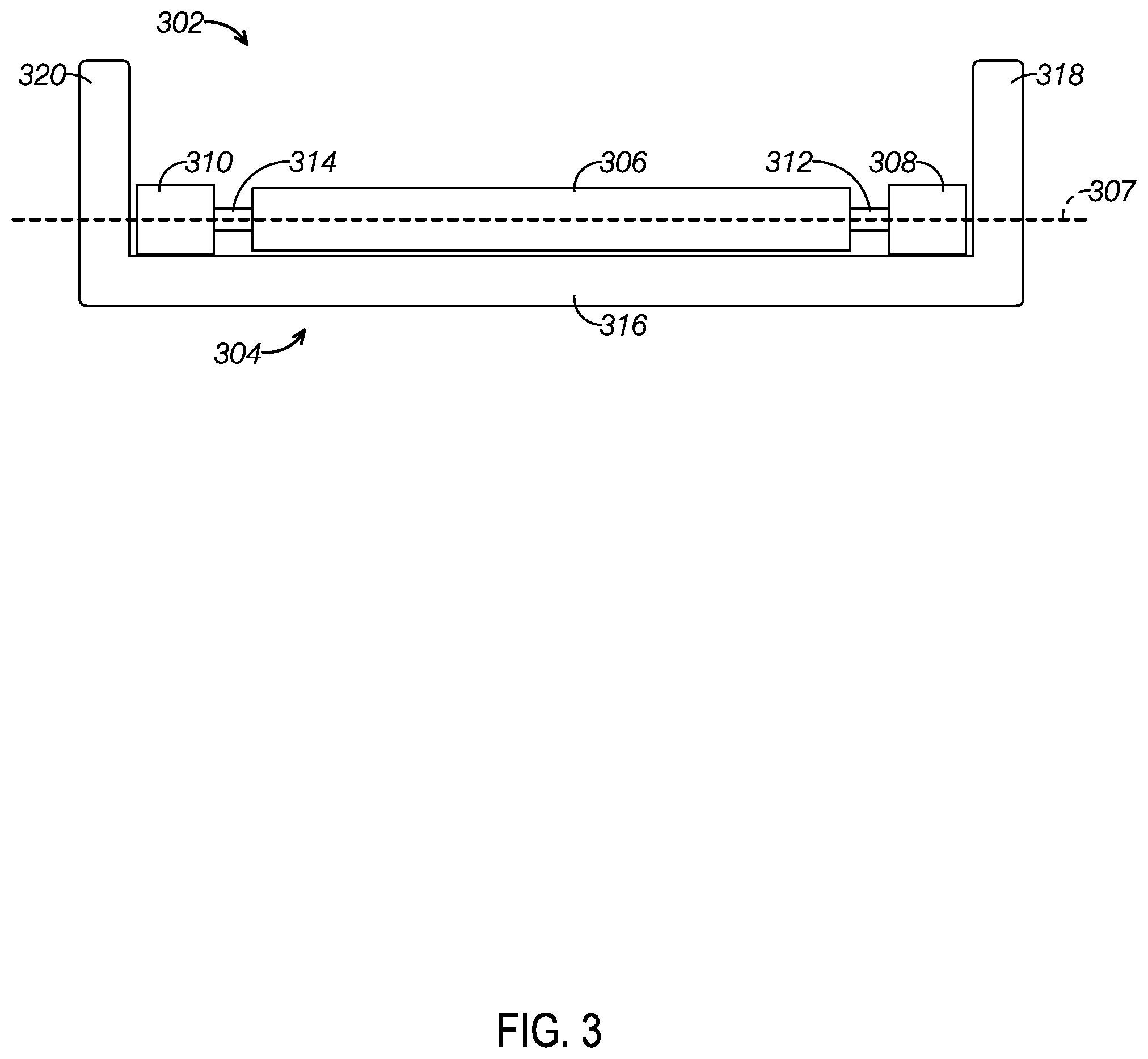 Patent US12403744 Figure 3 – Tiltable chassis for a three-wheeled vehicle