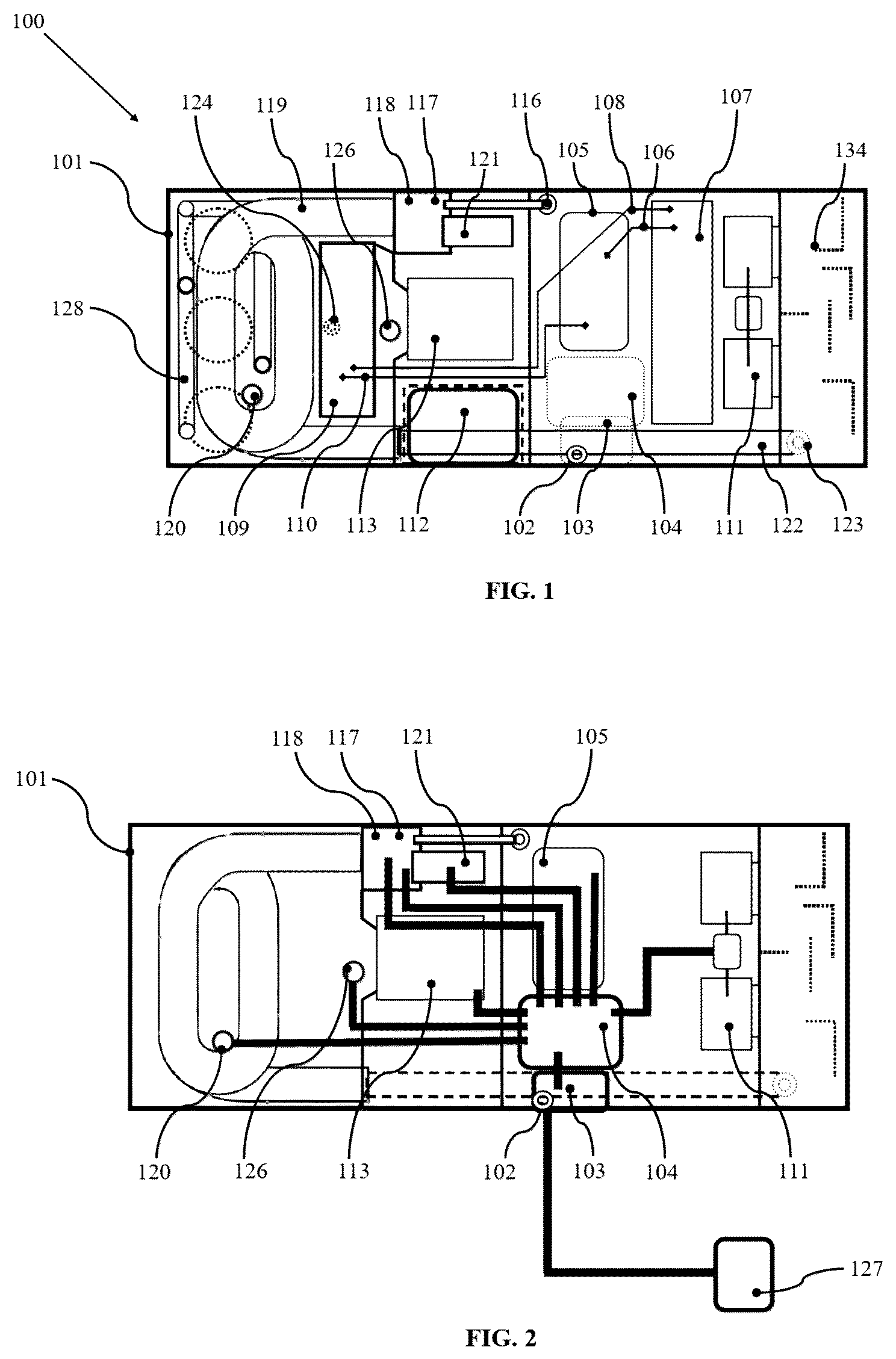 Patent US12403745 Figure 1 – Air treatment system for recreational vehicles