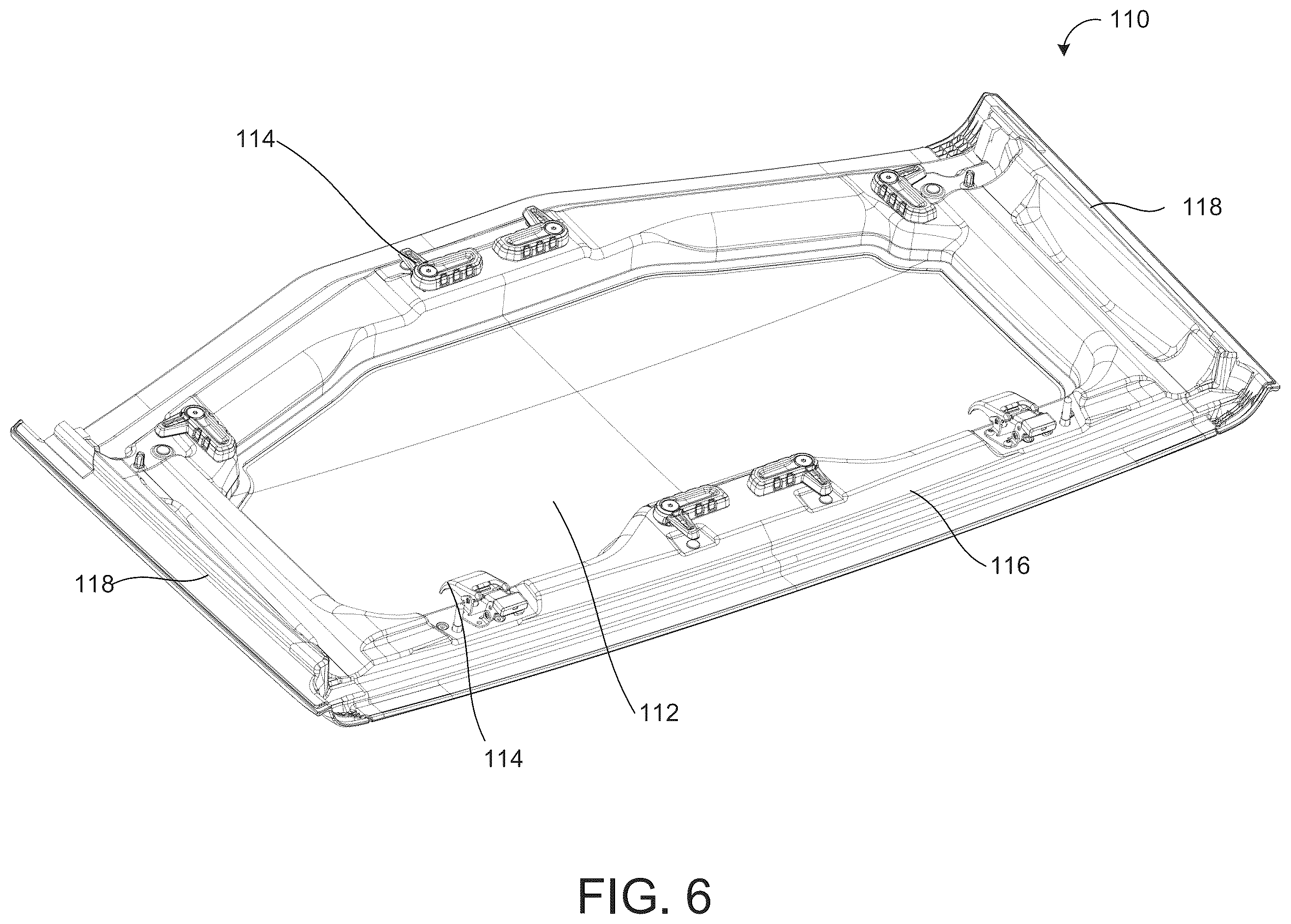 Patent US12403750 Figure 4 – Glass roof panel assembly for vehicle roof