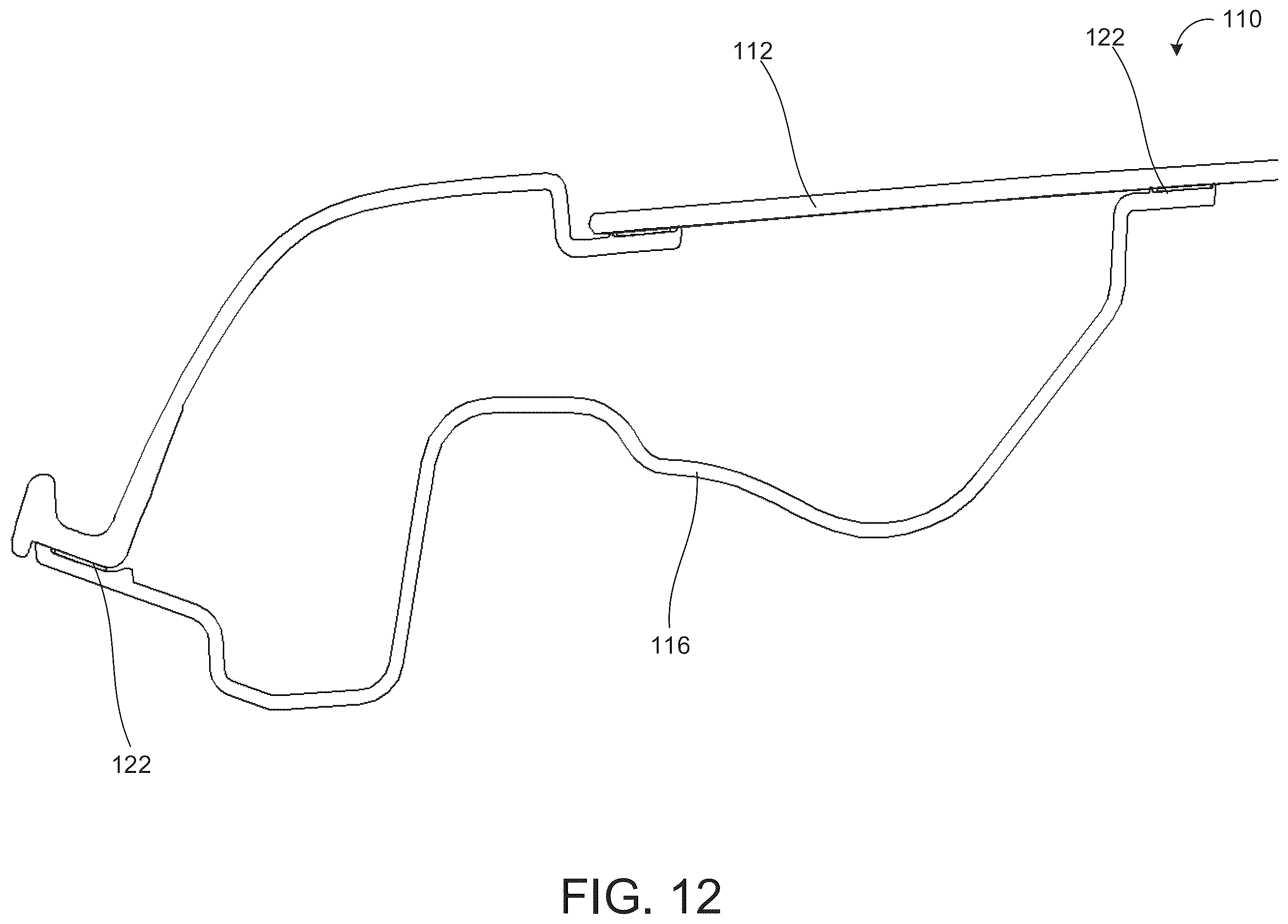 Patent US12403750 Figure 10 – Glass roof panel assembly for vehicle roof