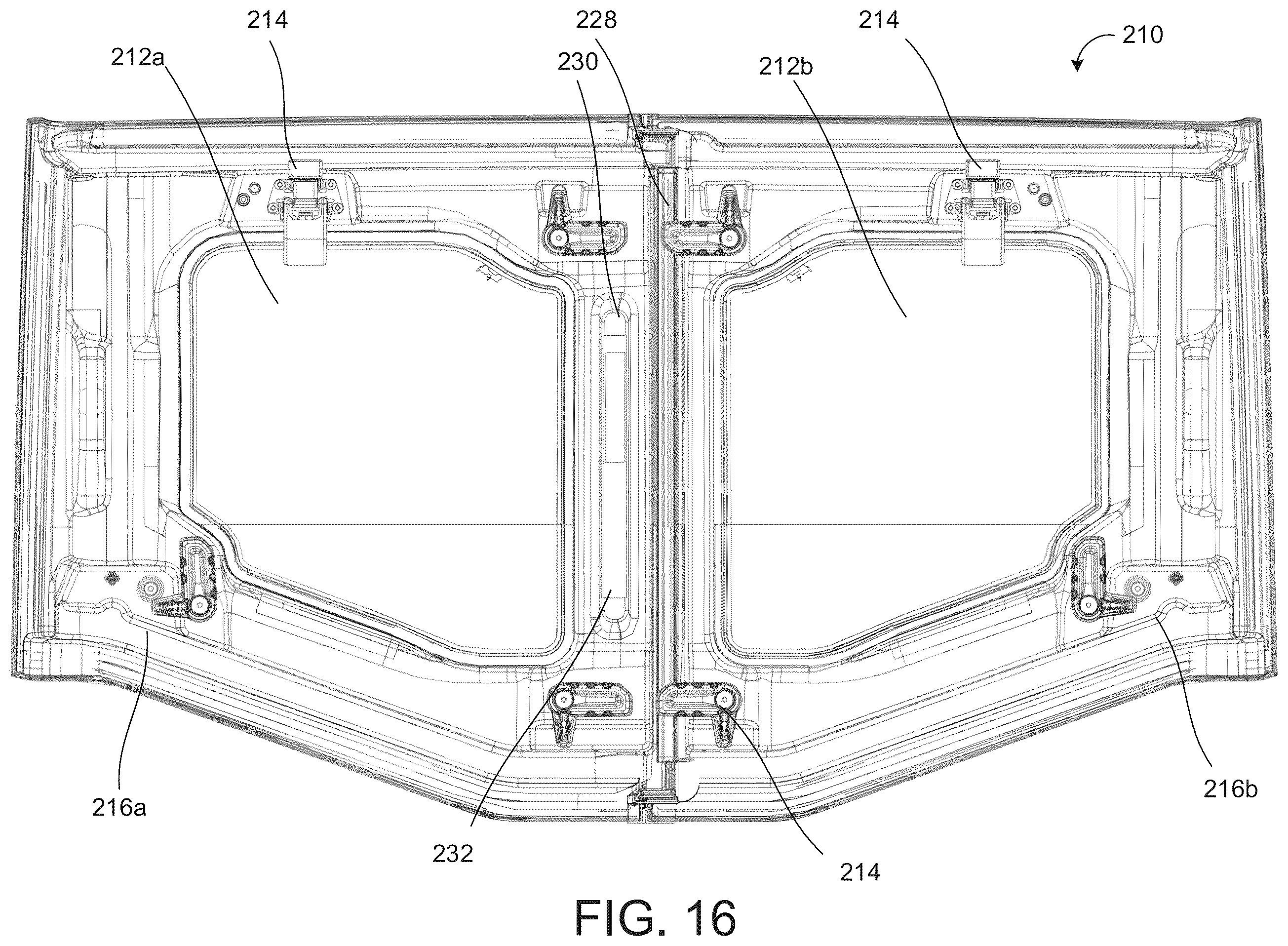 Patent US12403750 Figure 14 – Glass roof panel assembly for vehicle roof
