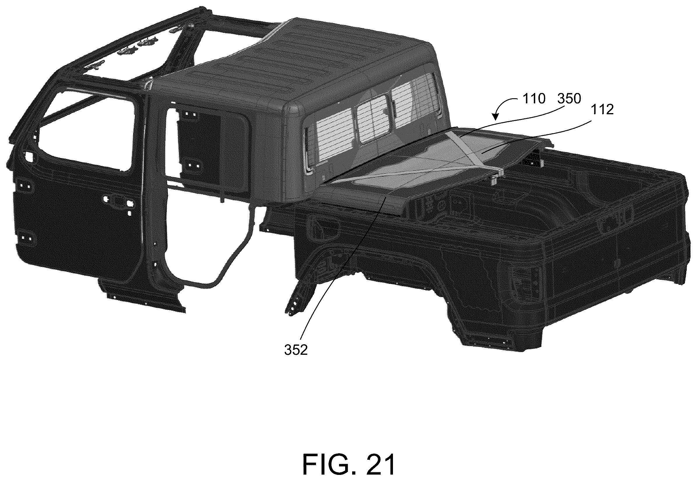 Patent US12403750 Figure 19 – Glass roof panel assembly for vehicle roof