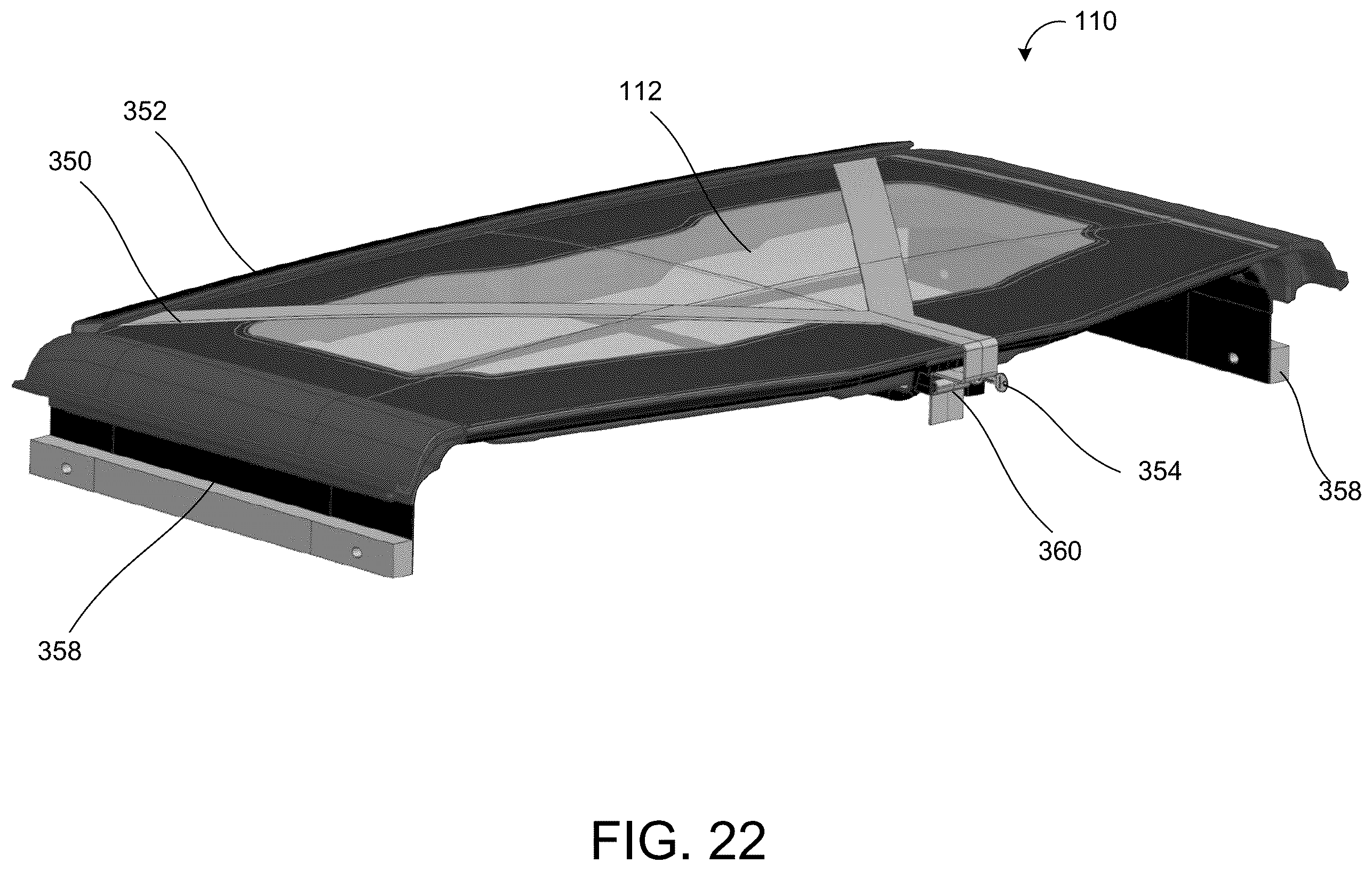 Patent US12403750 Figure 20 – Glass roof panel assembly for vehicle roof