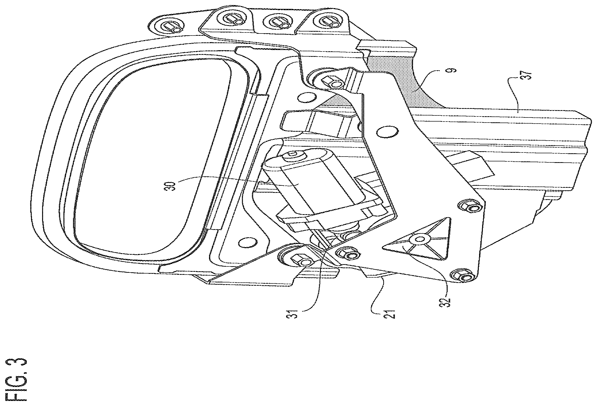 Patent US12403751 Figure 3 – Motor vehicle including controllable rear window and roof