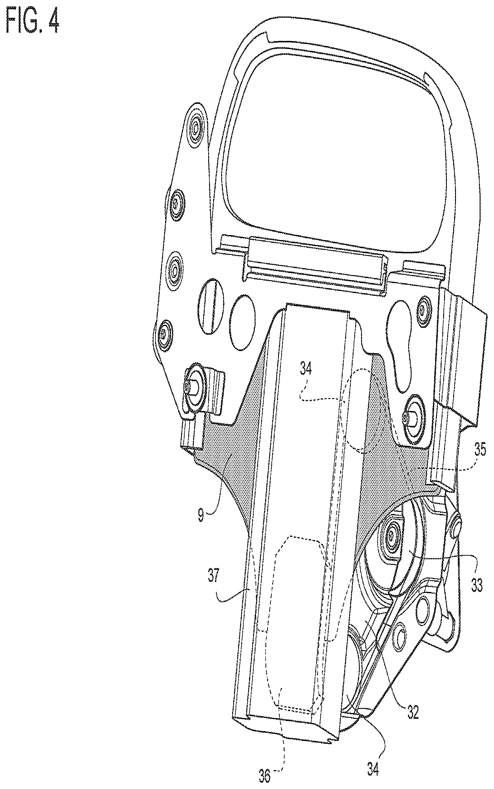 Patent US12403751 Figure 4 – Motor vehicle including controllable rear window and roof