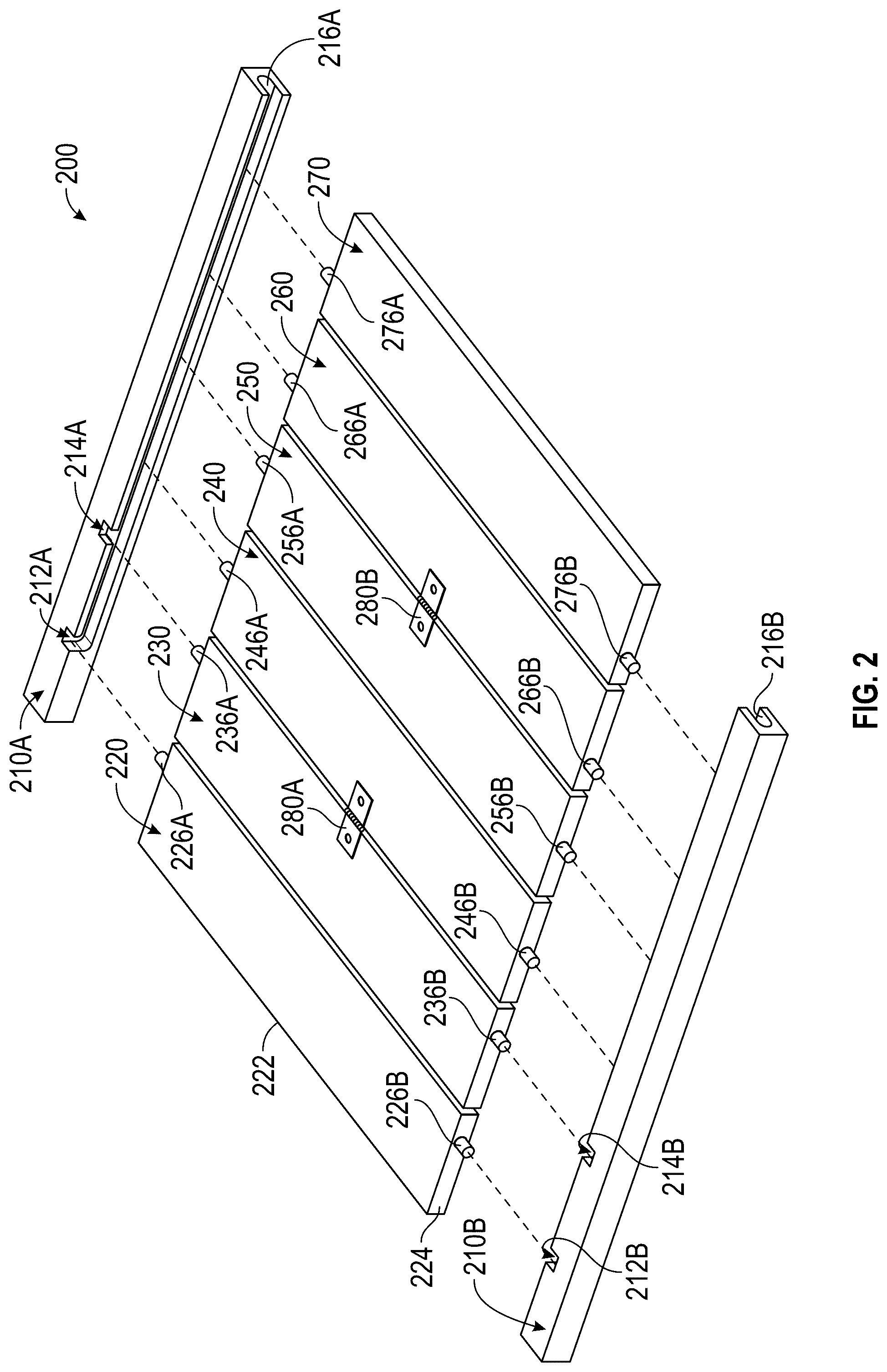 Patent US12403752 Figure 2 – Folding tonneau cover