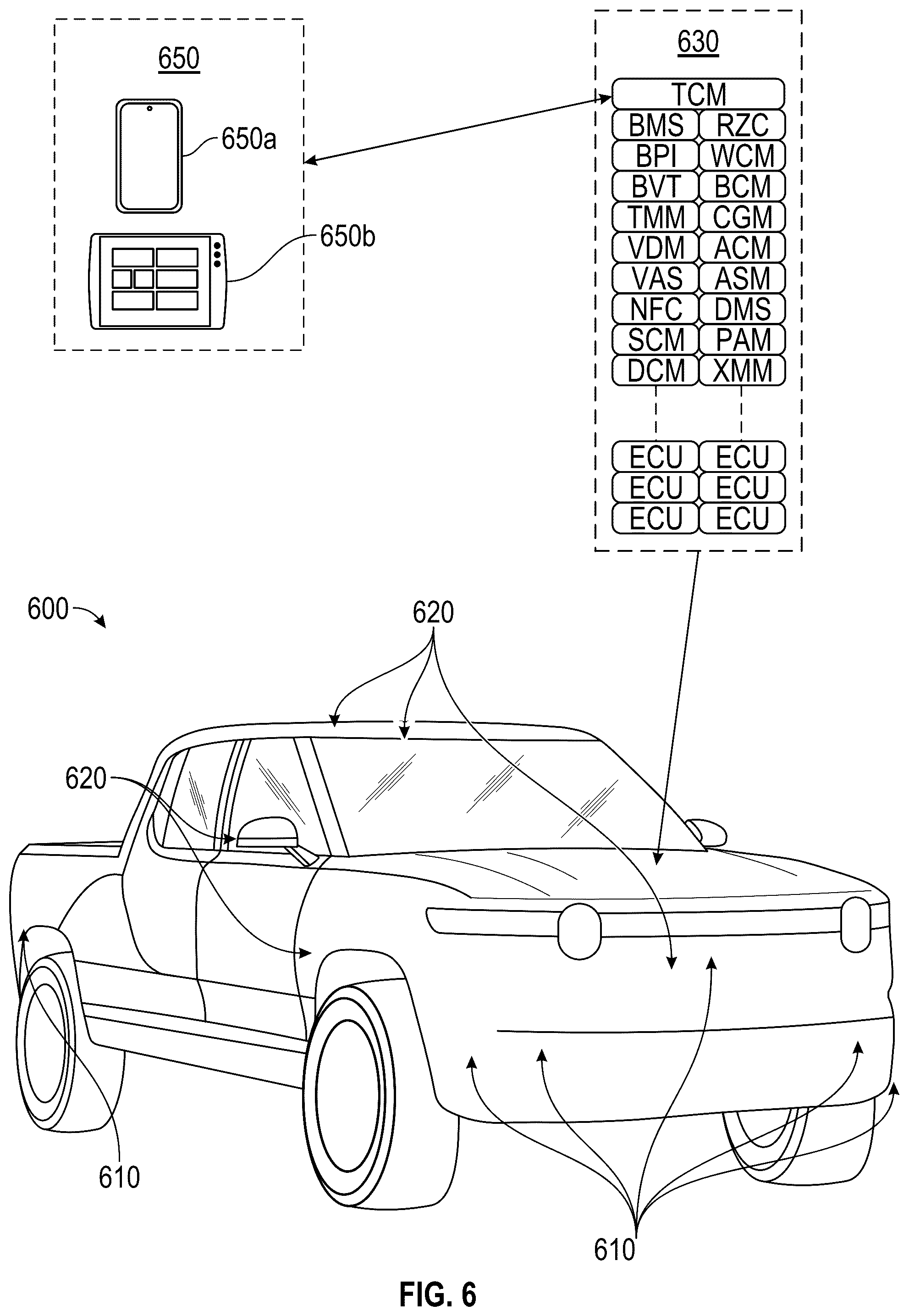 Patent US12403752 Figure 6 – Folding tonneau cover
