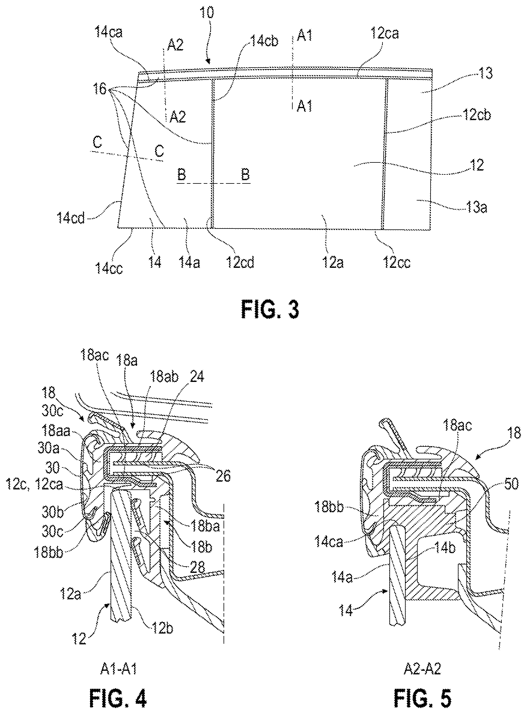 Patent US12403755 Figure 2 – Encapsulated fixed window module for a motor vehicle