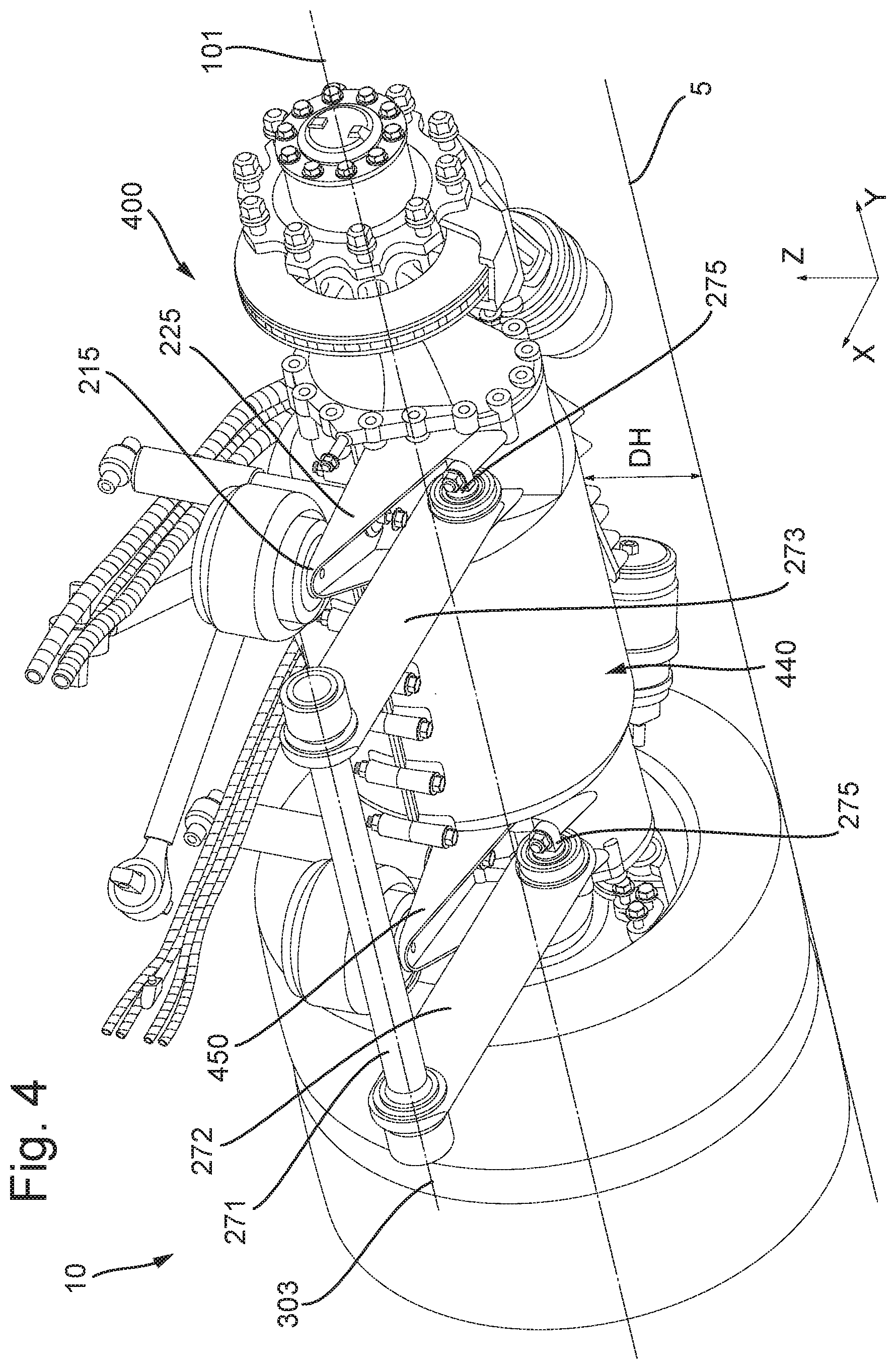 Patent US12403756 Figure 4 – Rear axle with integrated electric motor