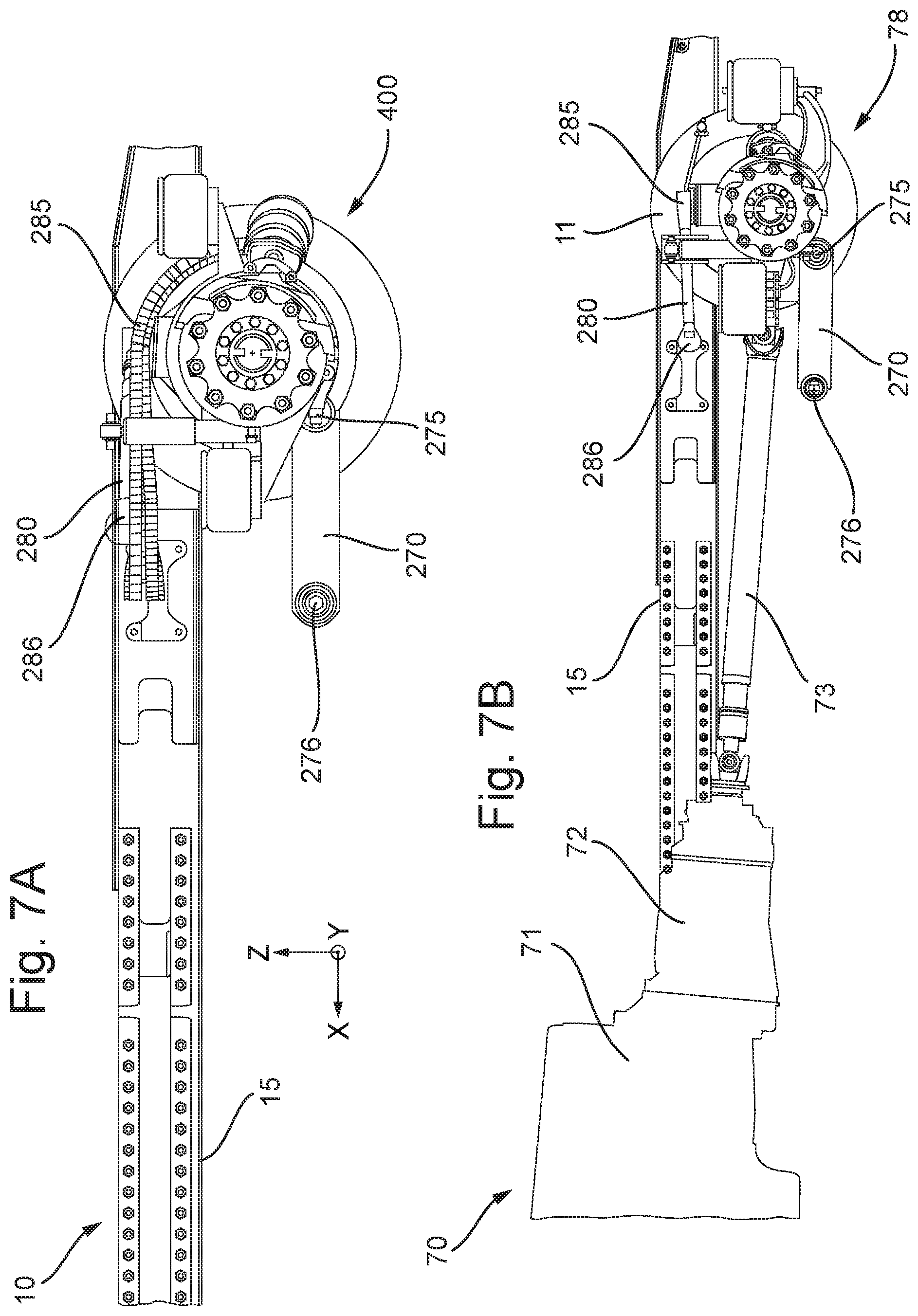 Patent US12403756 Figure 7 – Rear axle with integrated electric motor