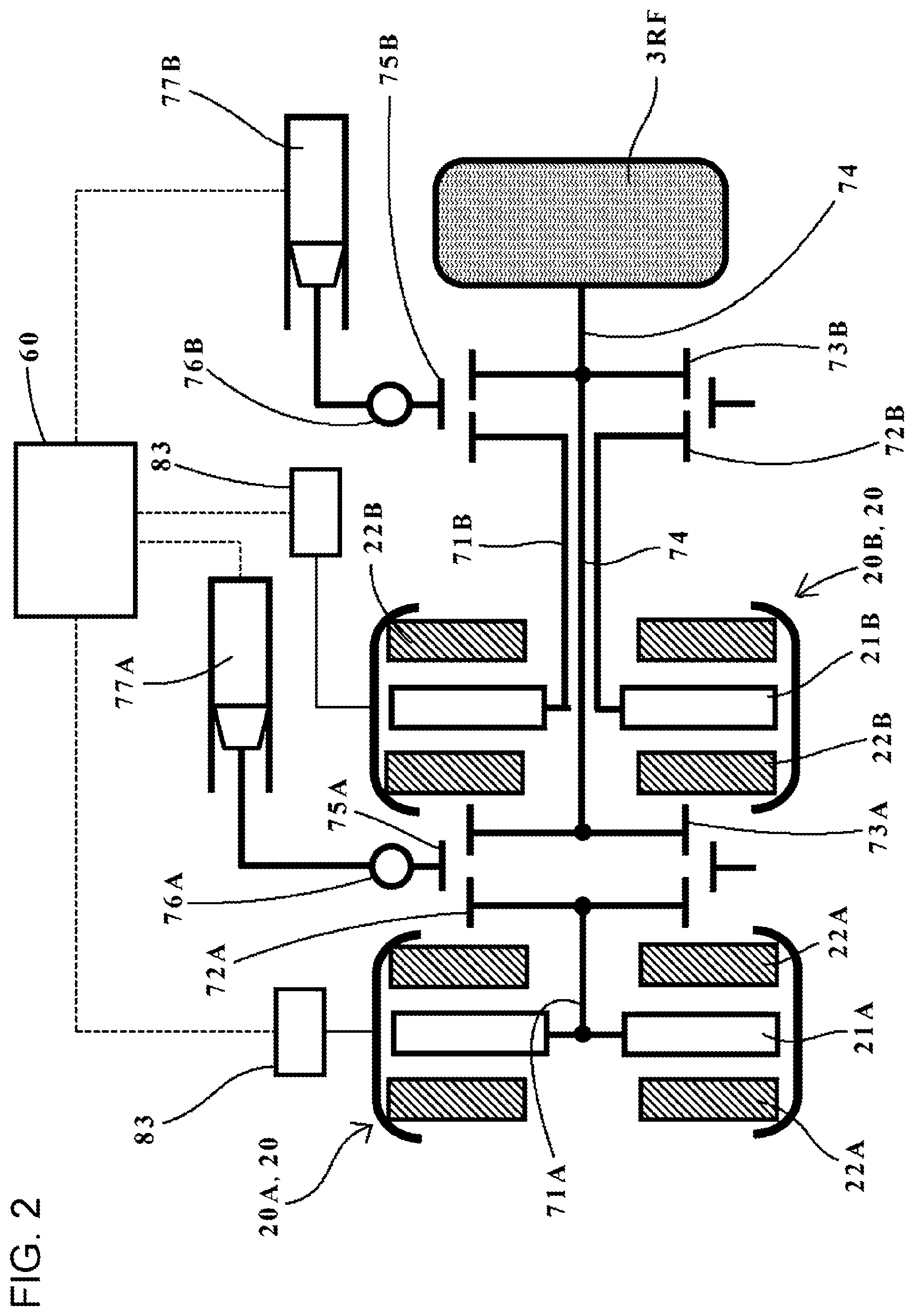 Patent US12403760 Figure 2 – Axial gap motor and vehicle