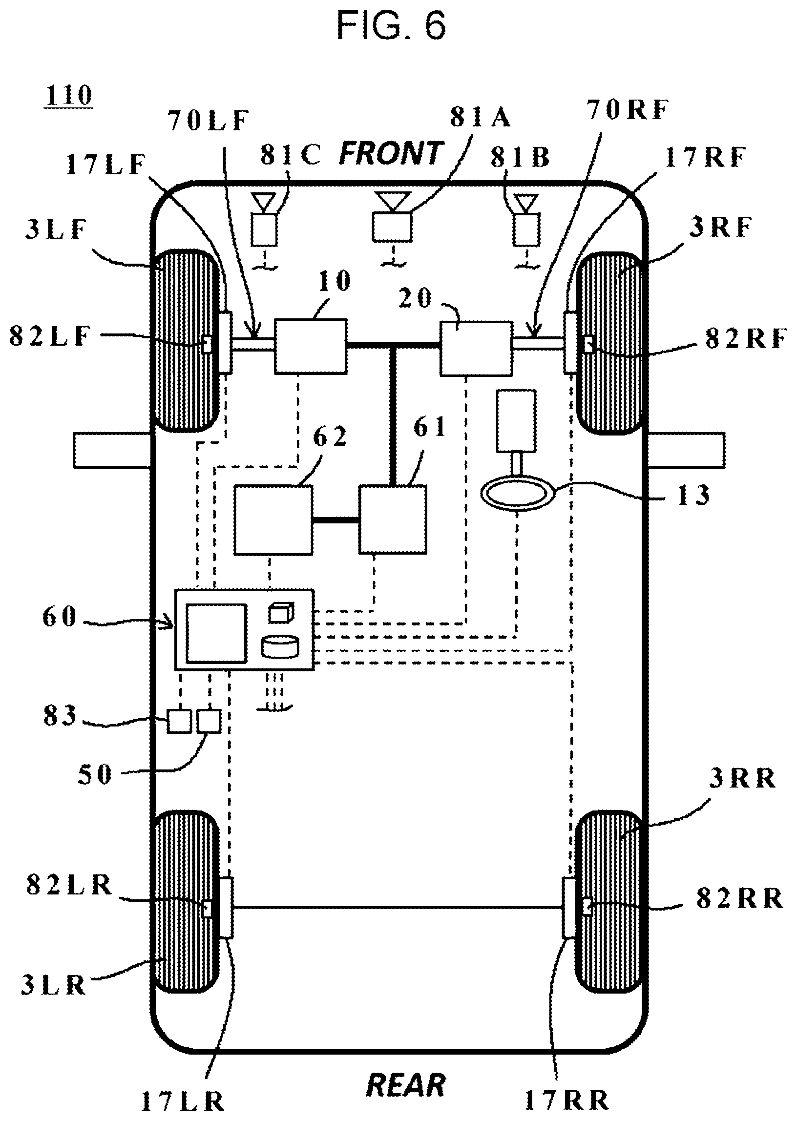 Patent US12403760 Figure 6 – Axial gap motor and vehicle