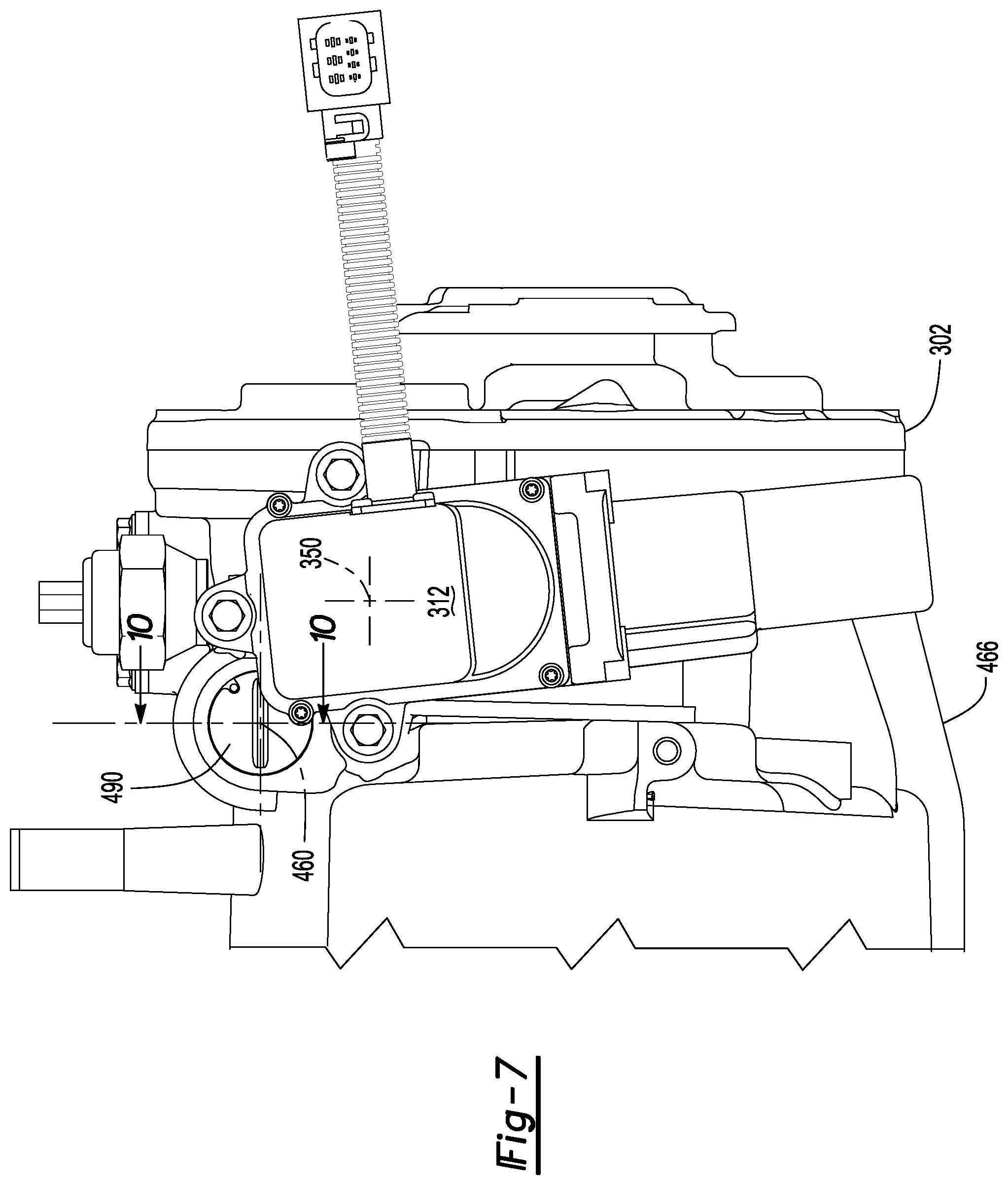 Patent US12403762 Figure 7 – Axle assembly having a shift mechanism
