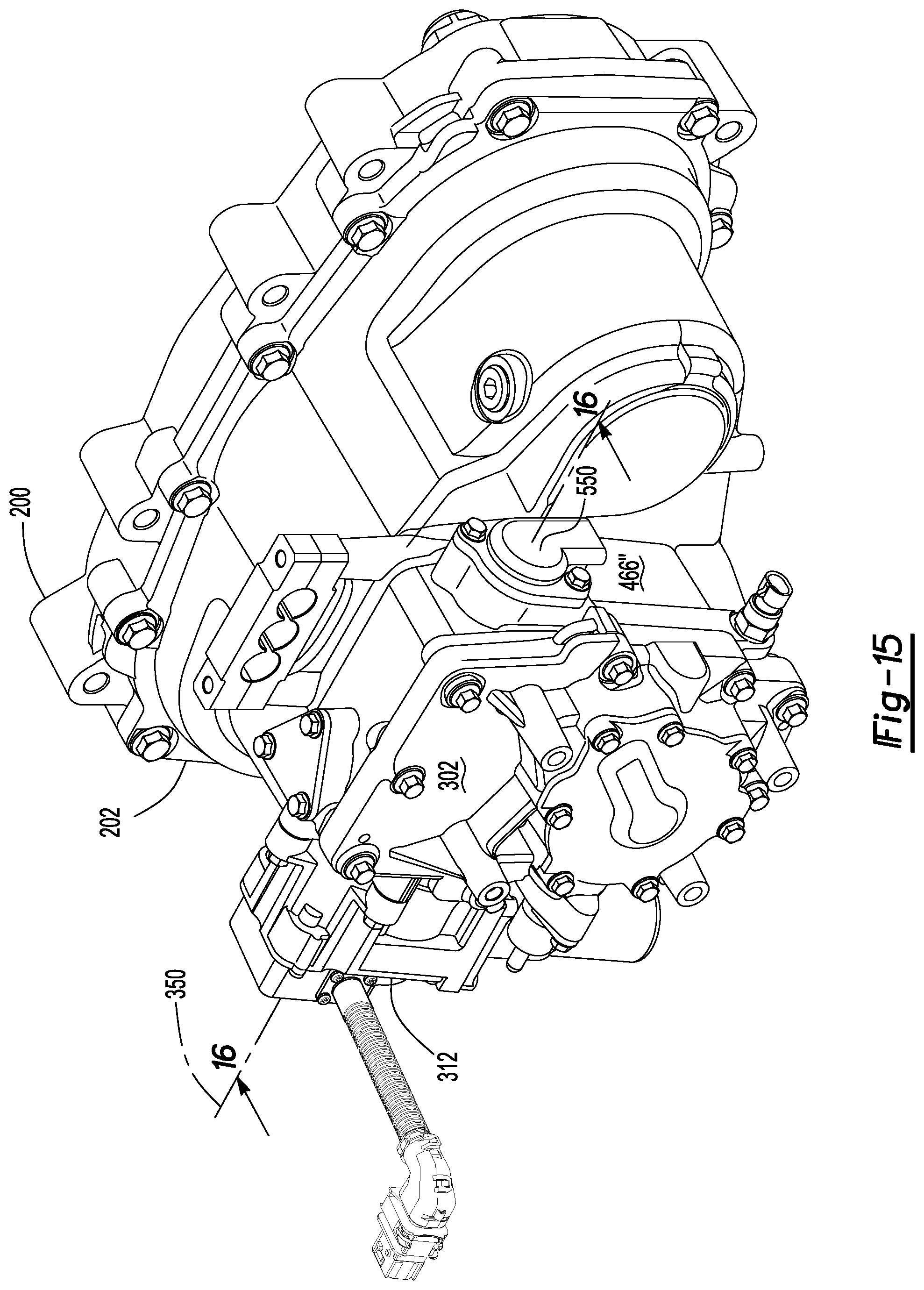 Patent US12403762 Figure 15 – Axle assembly having a shift mechanism