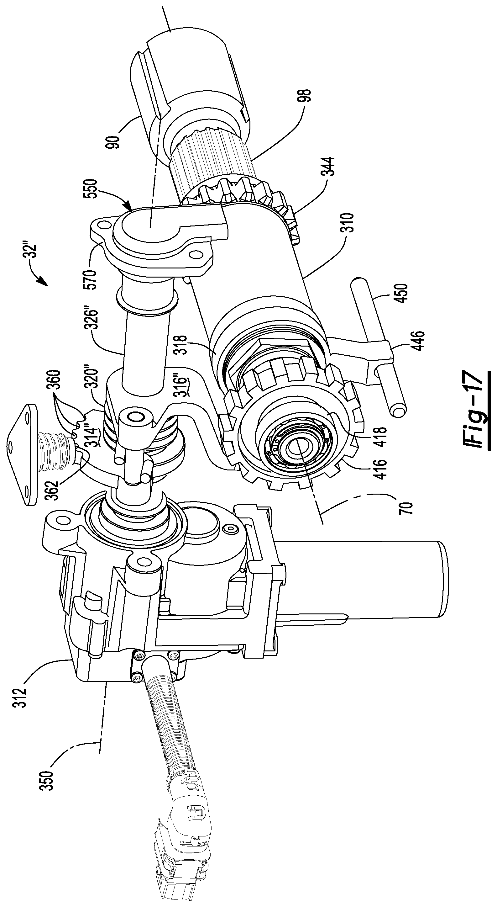 Patent US12403762 Figure 17 – Axle assembly having a shift mechanism