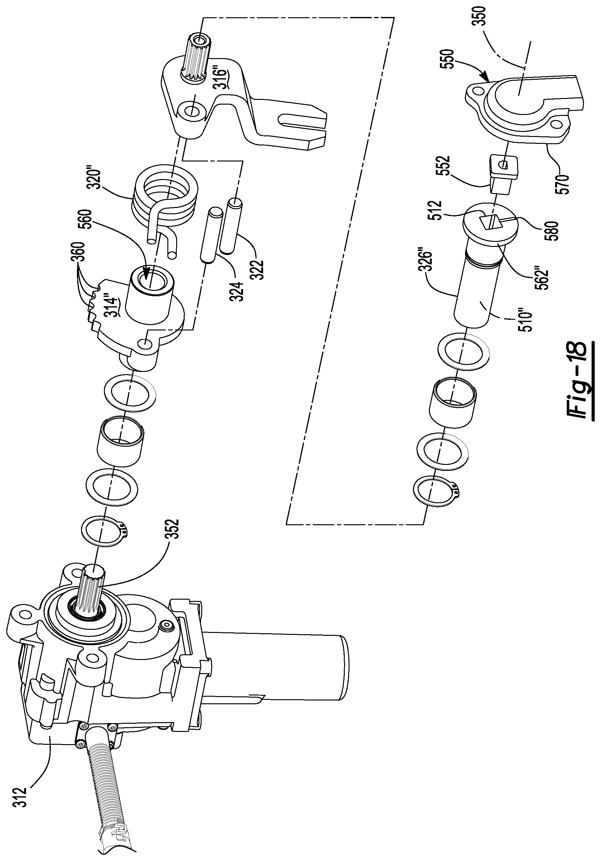 Patent US12403762 Figure 18 – Axle assembly having a shift mechanism