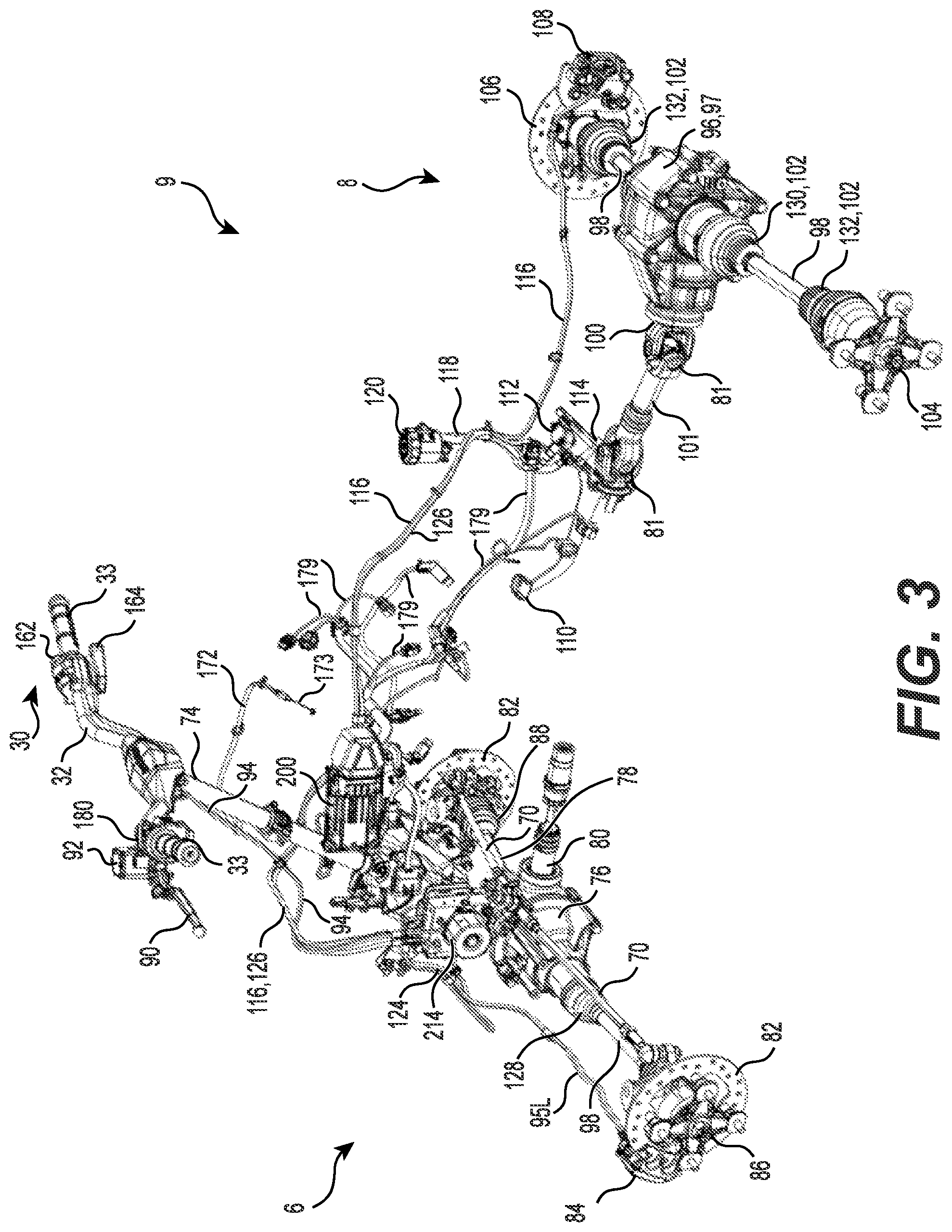 Patent US12403764 Figure 3 – Controllable differential system and vehicle having the controllable differential system