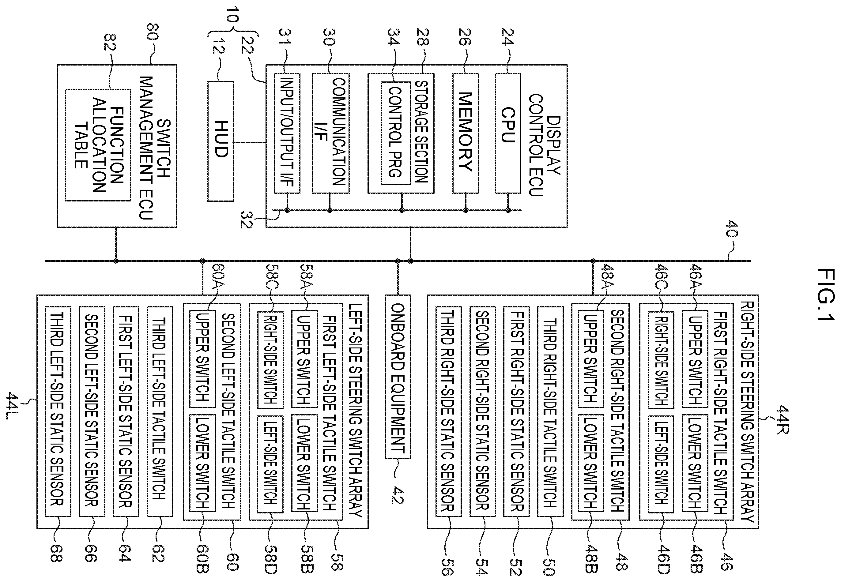 Patent US12403767 Figure 1 – Vehicular display control device, vehicular display device, vehicular display control method, and non-transitory recording medium
