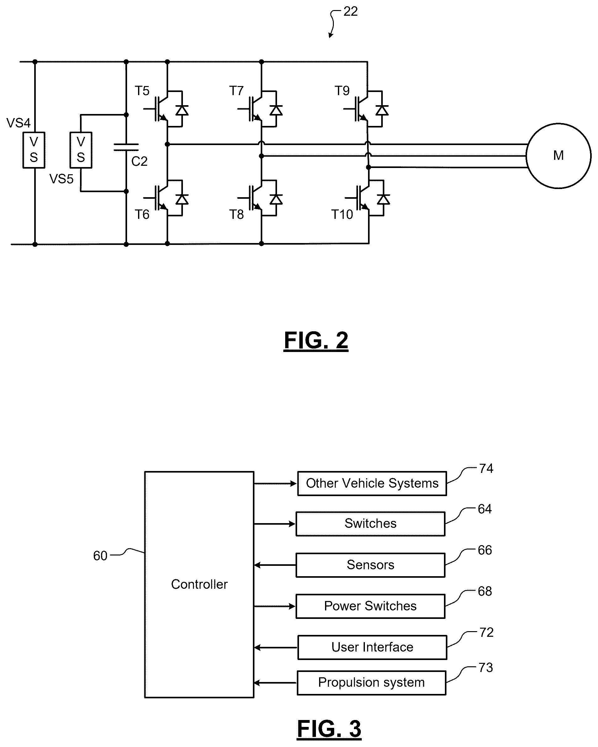 Patent US12403777 Figure 2 – Power control system for DC-DC converter and inverter pre-charging and shutdown