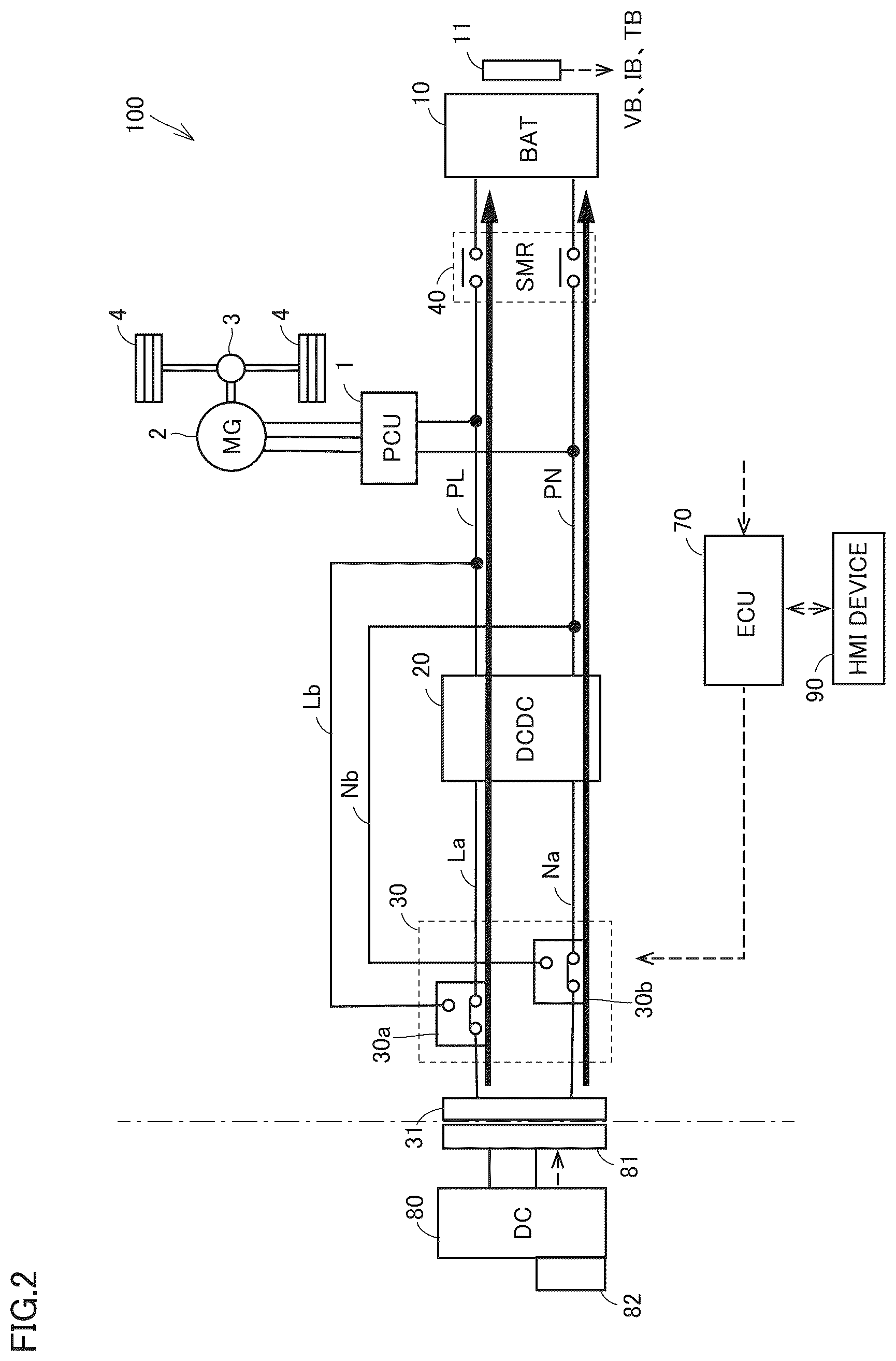 Patent US12403789 Figure 2 – Electrically powered vehicle and method of controlling charging of electrically powered vehicle