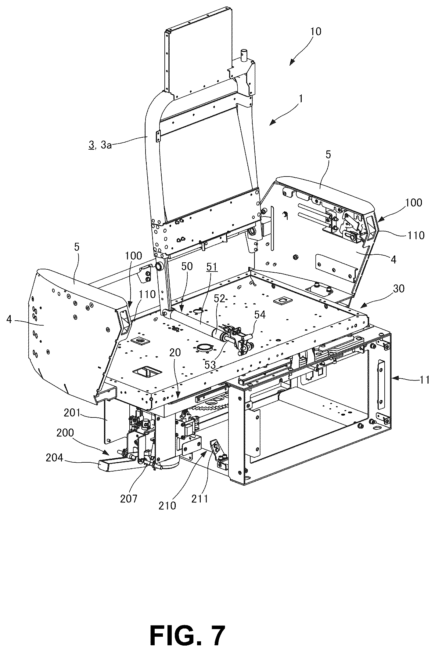 Patent US12403797 Figure 7 – Seat device