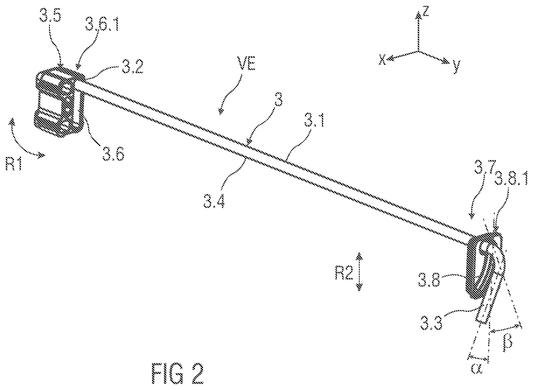 Patent US12403799 Figure 2 – Suspension device, backrest and seat arrangement