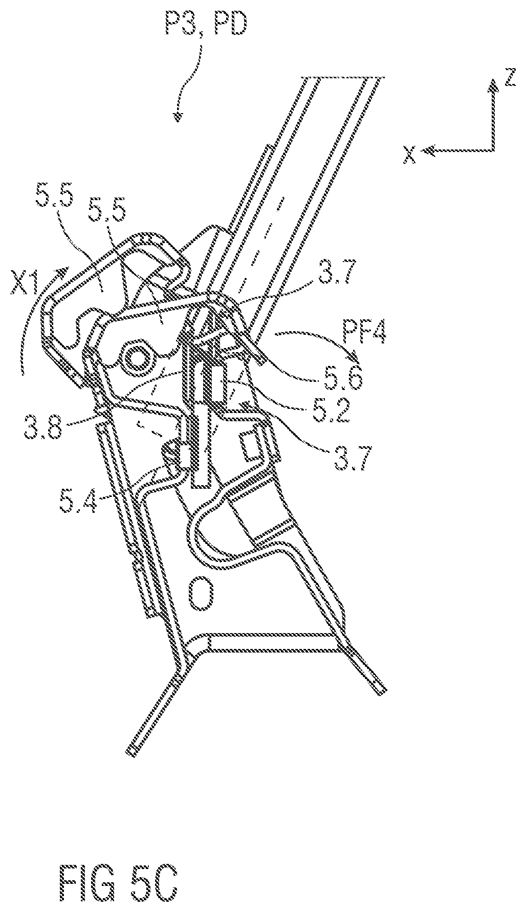 Patent US12403799 Figure 11 – Suspension device, backrest and seat arrangement
