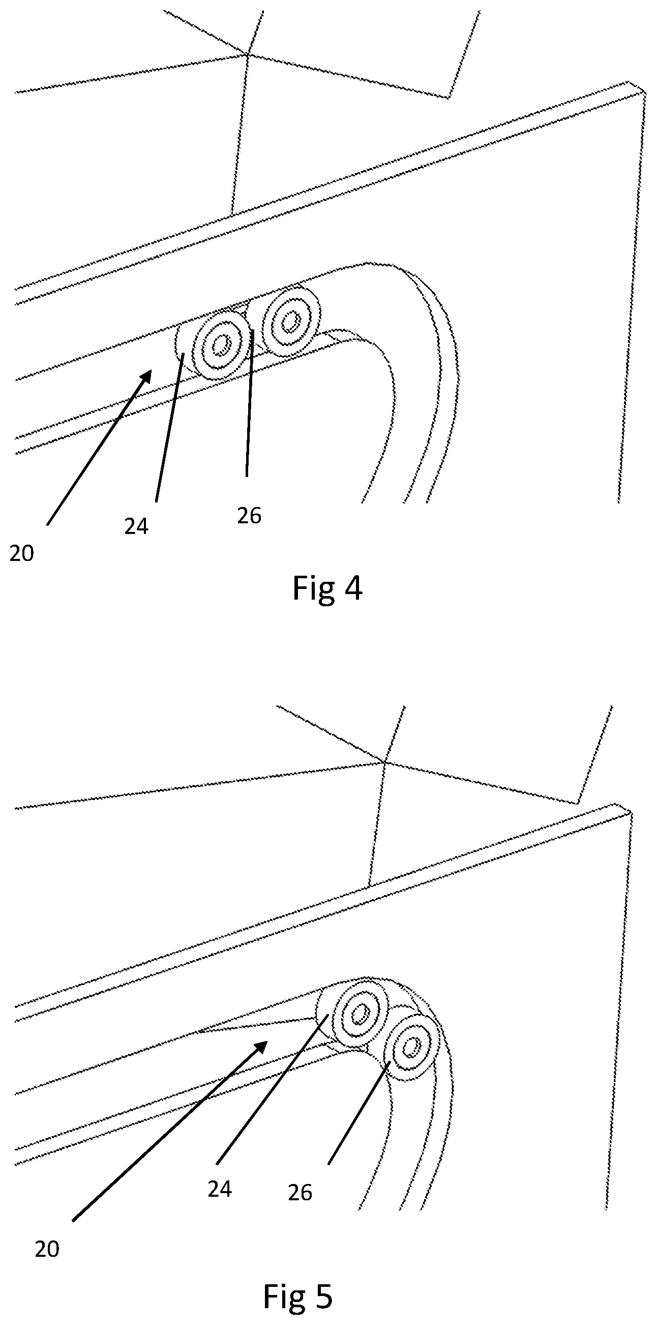 Patent US12403800 Figure 3 – Aircraft seat with cam followers