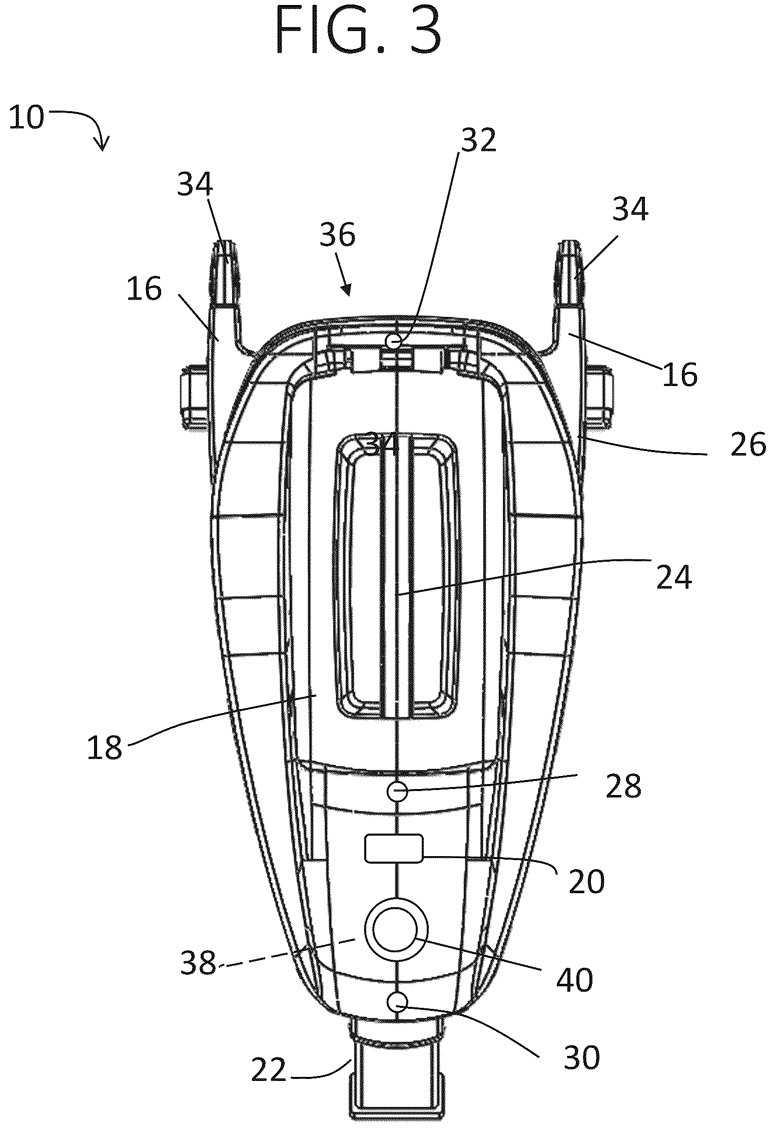 Patent US12403802 Figure 3 – Car seat base with installation guidance and locking anti-rebounding mechanism