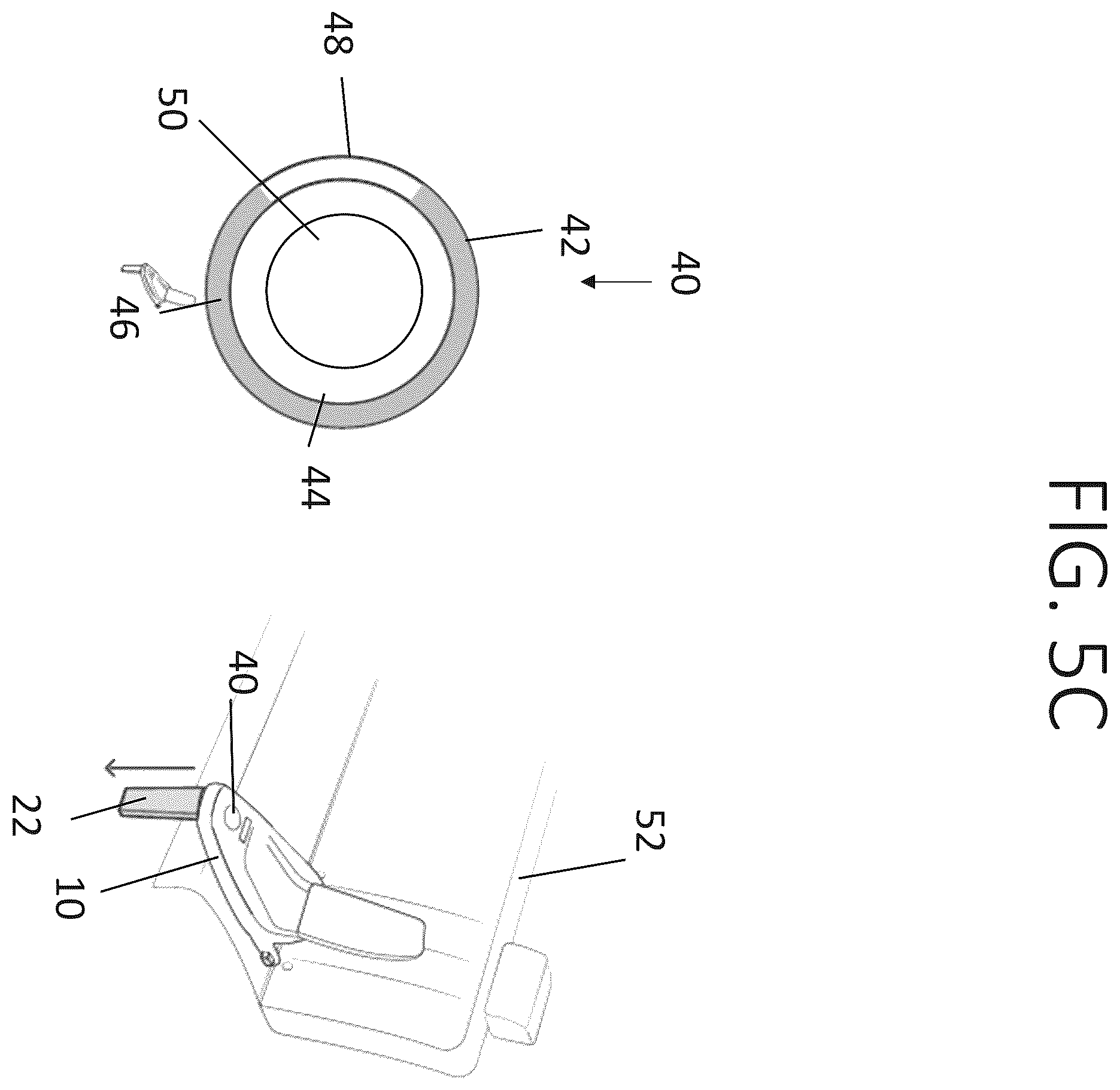 Patent US12403802 Figure 7 – Car seat base with installation guidance and locking anti-rebounding mechanism